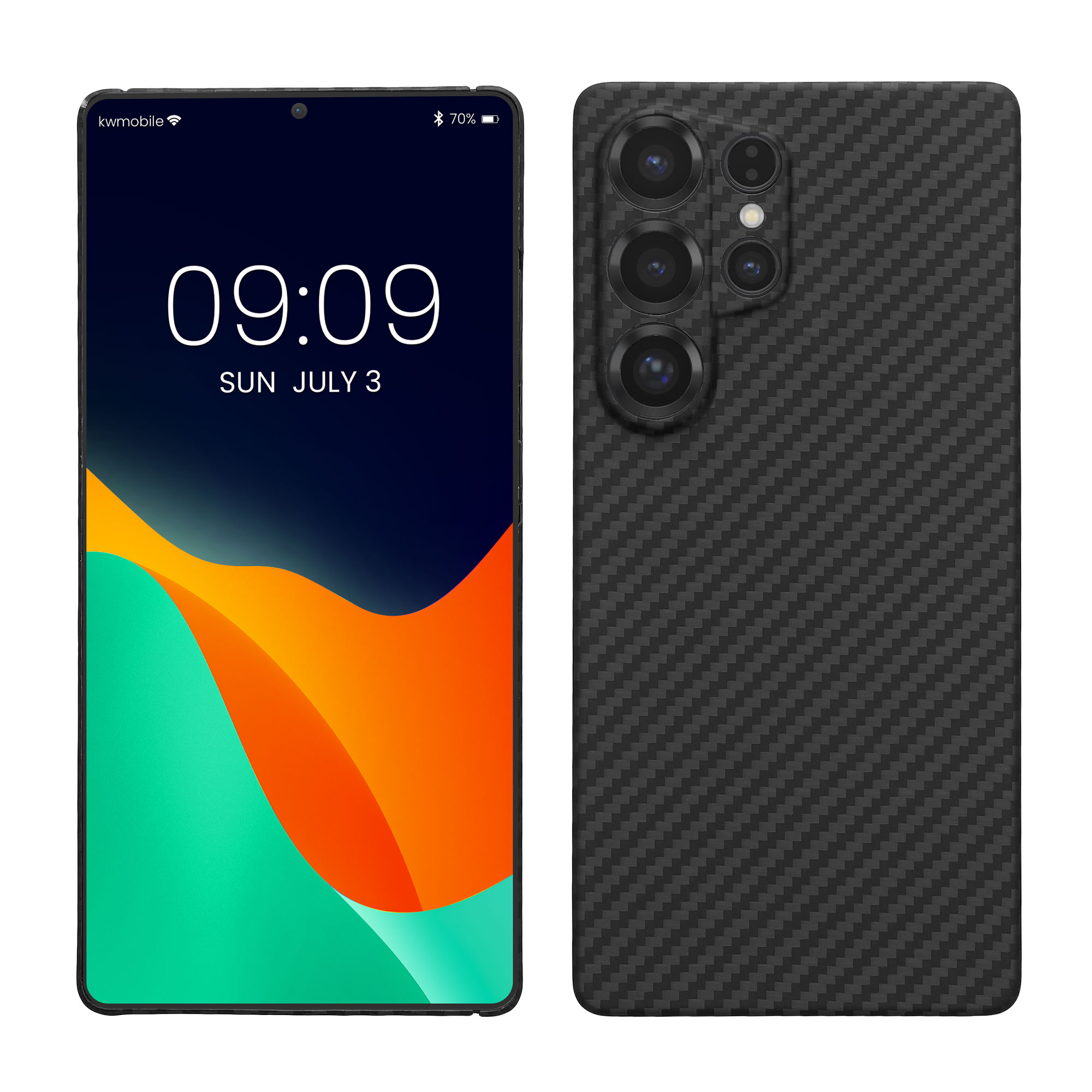 Aramidový kryt na mobil Samsung Galaxy S25 Ultra kalibri matná černá