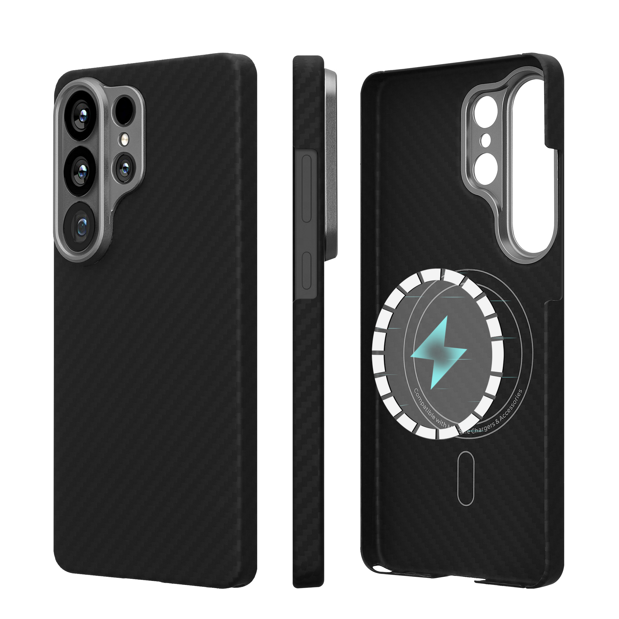 Ultra tenké pouzdro na telefon pro Samsung Galaxy S26 Ultra kalibri MagSafe aramidové - matná černá