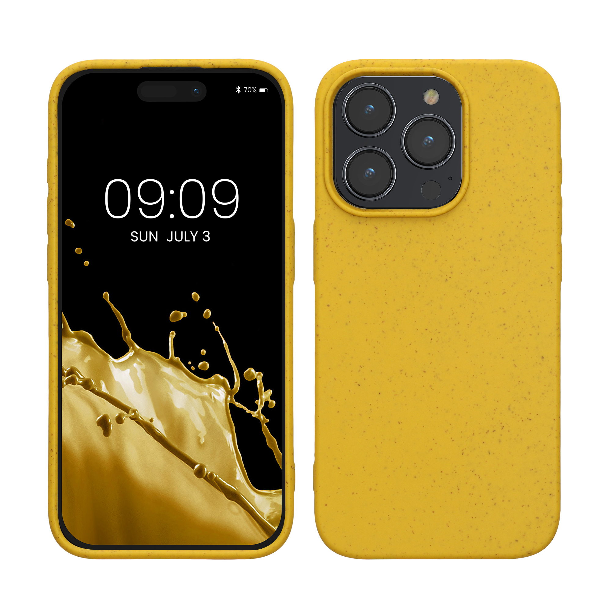 Silikonový kryt kalibri pro iPhone 15 Pro - žlutá