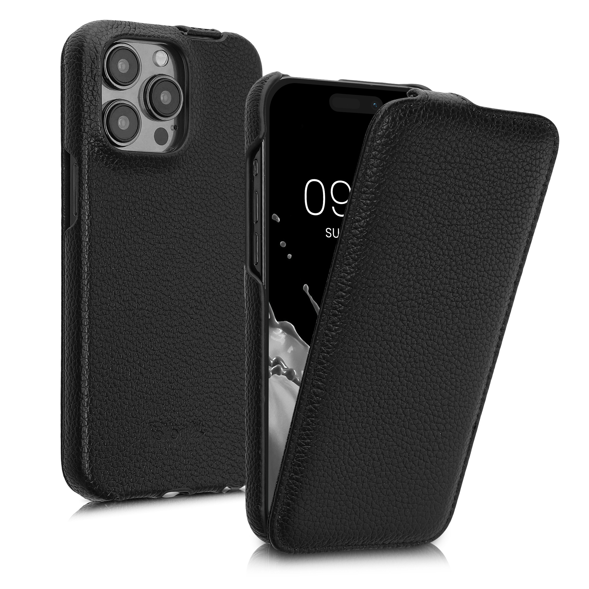 Flipové pouzdro kalibri pro iPhone 15 Pro - černá