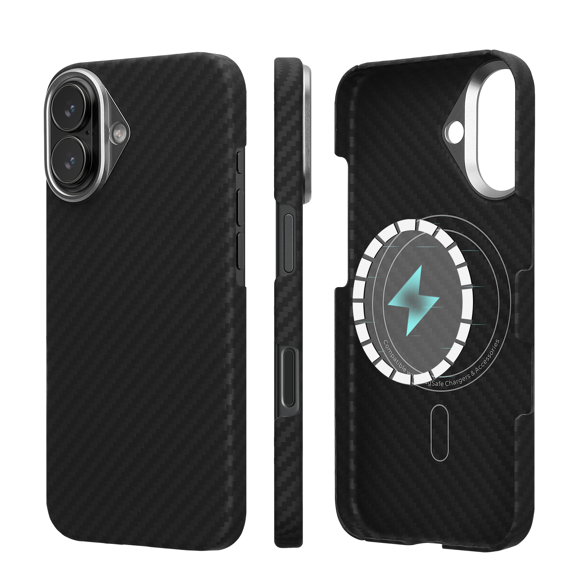 Aramidový kryt Kalibri pro iPhone 17 - černá matná