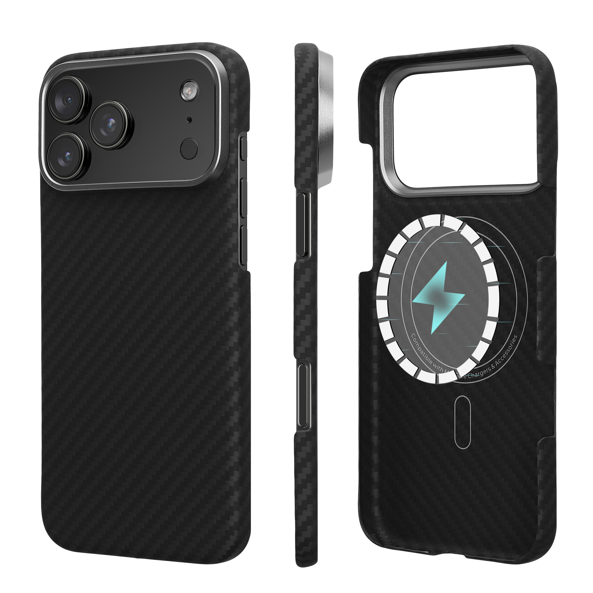 Aramidový kryt Kalibri pro iPhone 17 Pro Max - černá matná