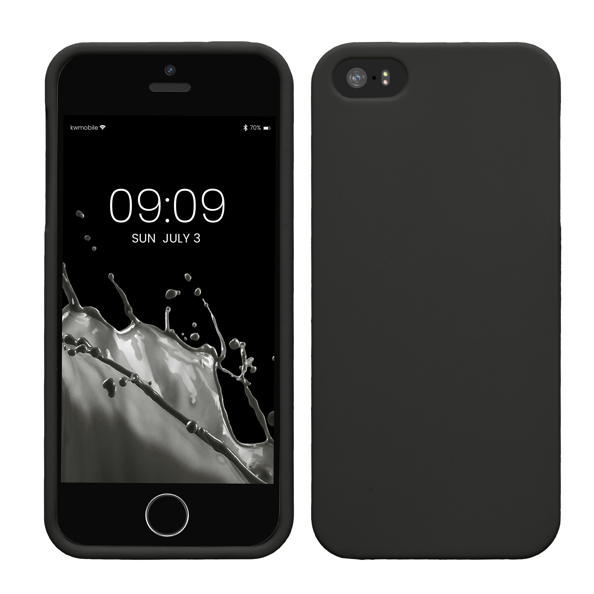 Silikonový TPU kryt kwmobile pro iPhone SE (1. generace 2016) / iPhone 5 / iPhone 5S - černá matná