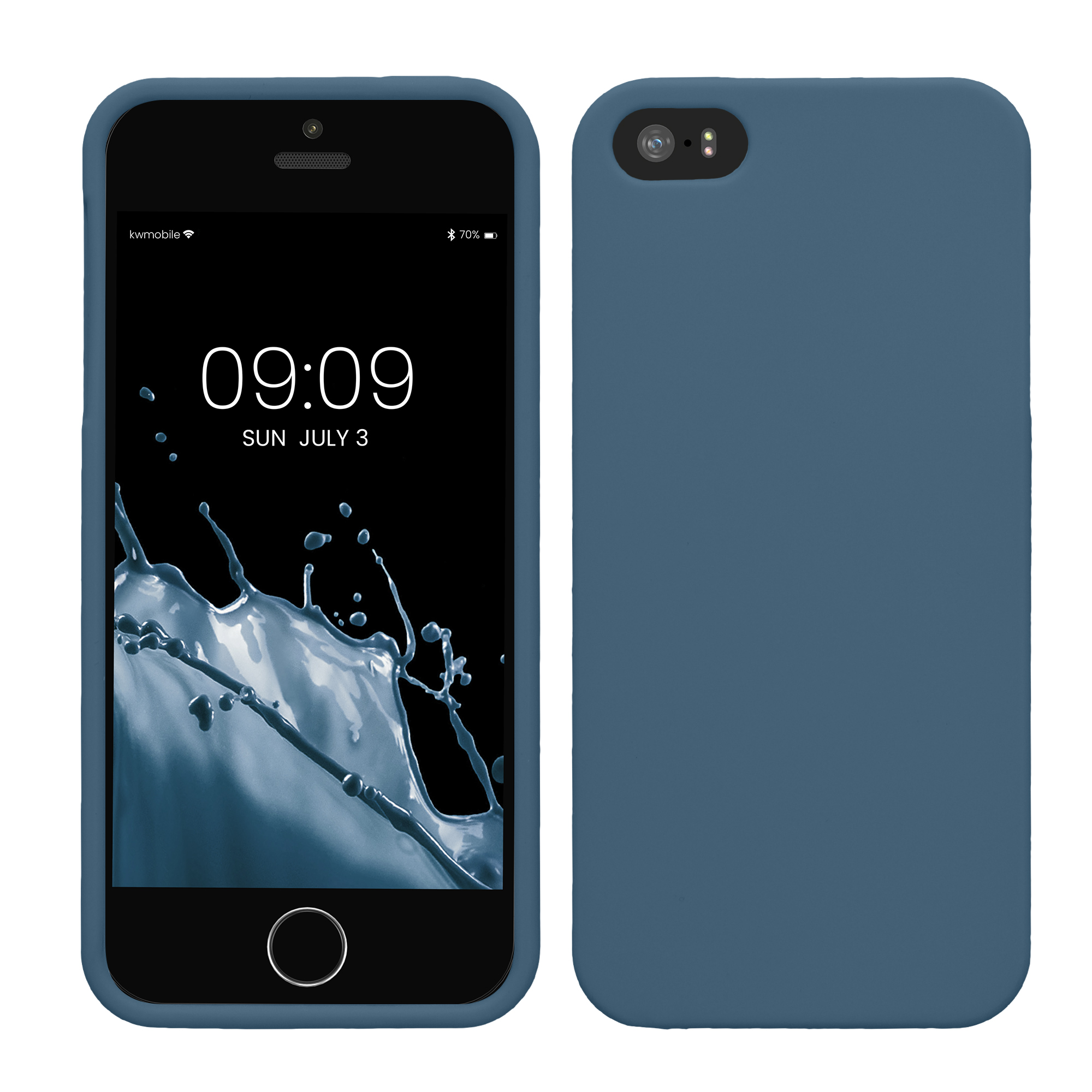 Silikonový TPU kryt kwmobile pro iPhone SE (1. generace 2016) / iPhone 5 / iPhone 5S - tmavě modrá