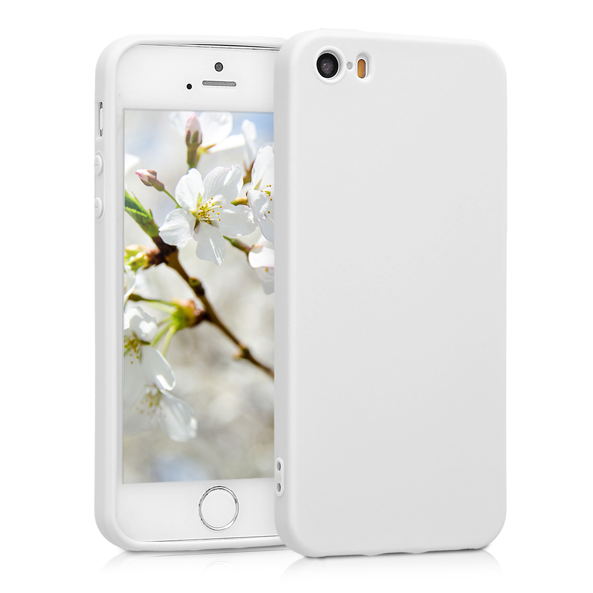 Silikonový TPU kryt kwmobile pro iPhone SE (1. generace 2016) / iPhone 5 / iPhone 5S - světle šedá matná