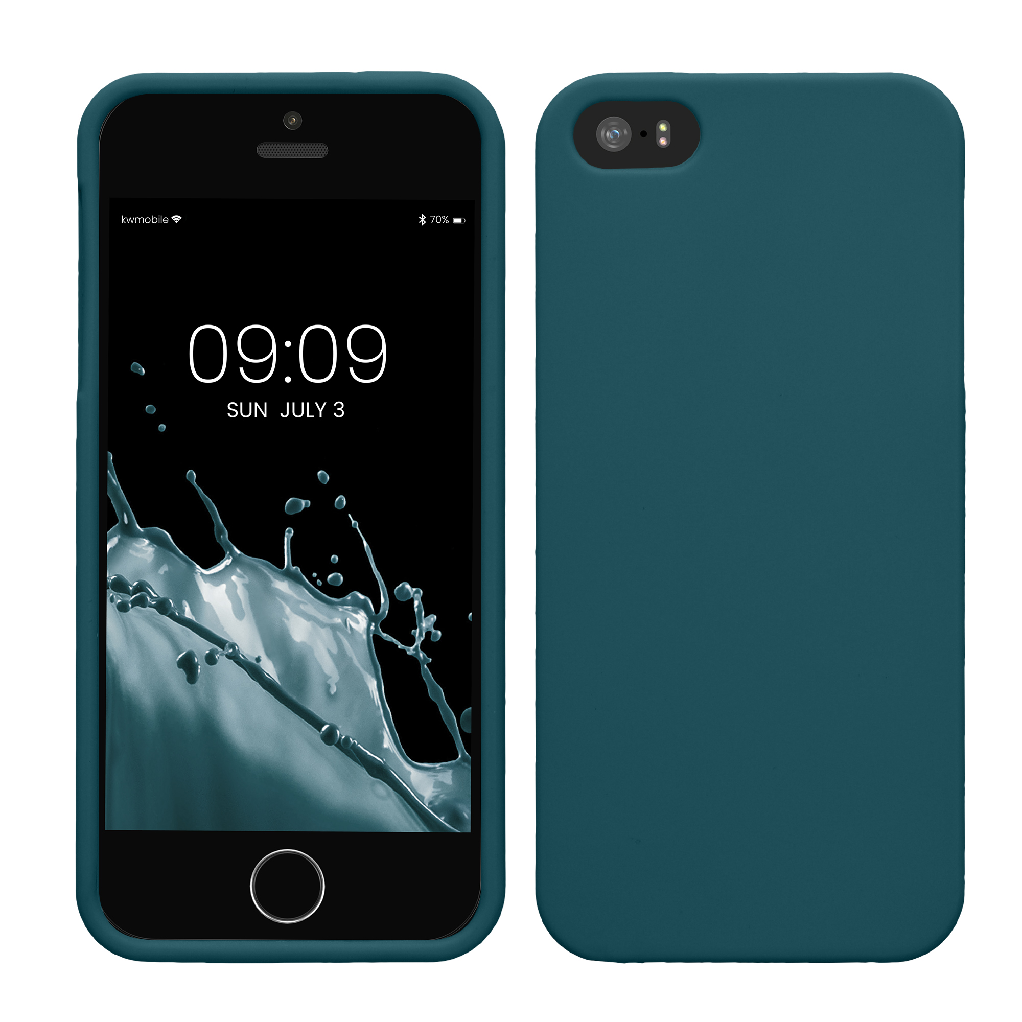 Pouzdro pro Apple iPhone SE (1.Gen 2016) / iPhone 5 / iPhone 5S kwmobile TPU - matná petrolejová