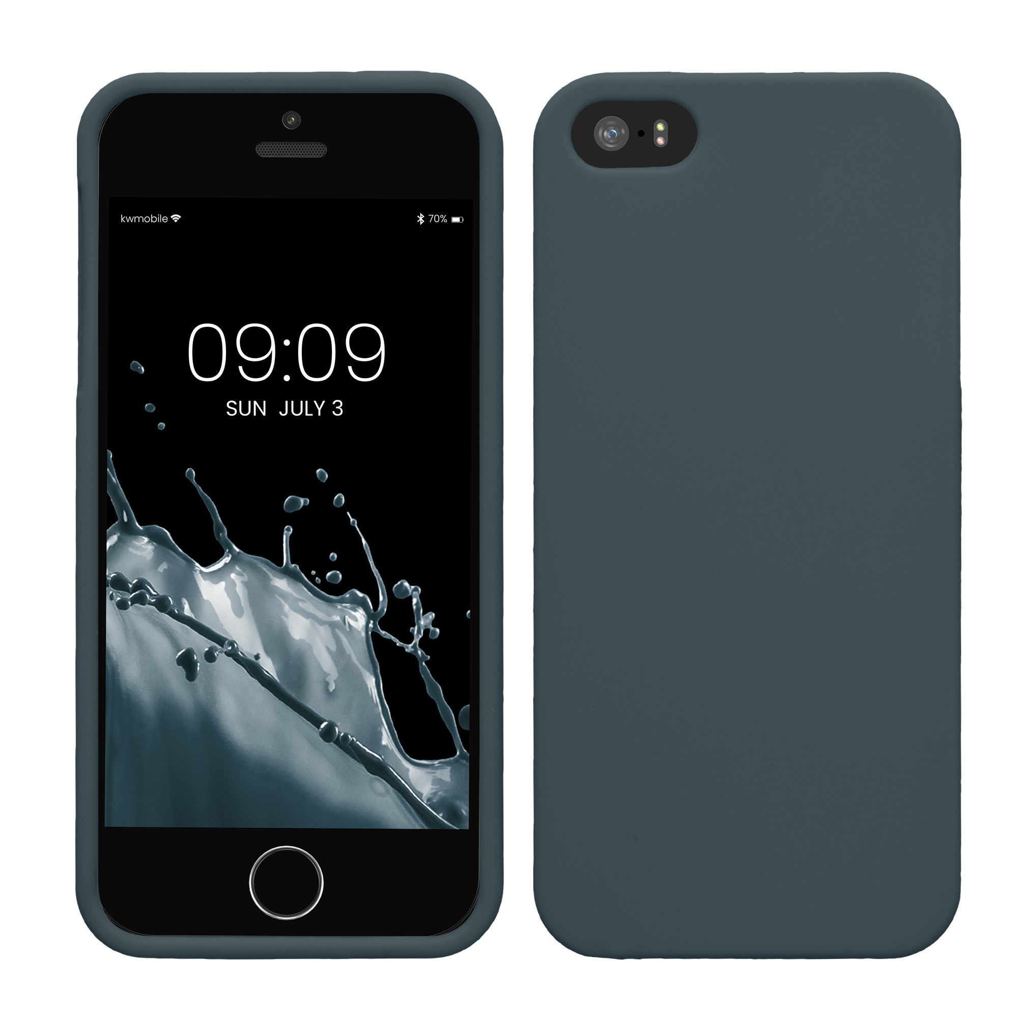 Silikonový TPU kryt kwmobile pro iPhone SE (1. generace 2016) / iPhone 5 / iPhone 5S - tmavě břidlicová