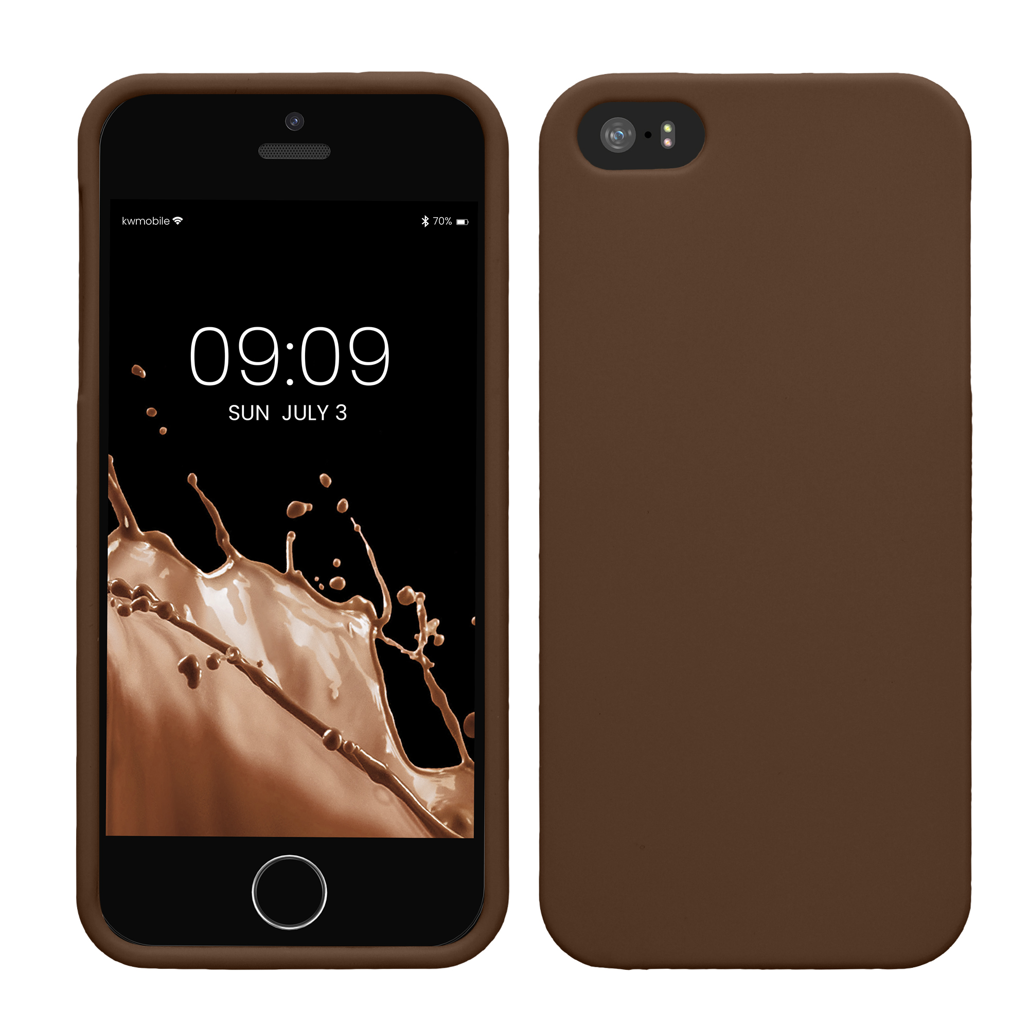 Pouzdro pro Apple iPhone SE (1.Gen 2016) / iPhone 5 / iPhone 5S kwmobile TPU - čokoládová