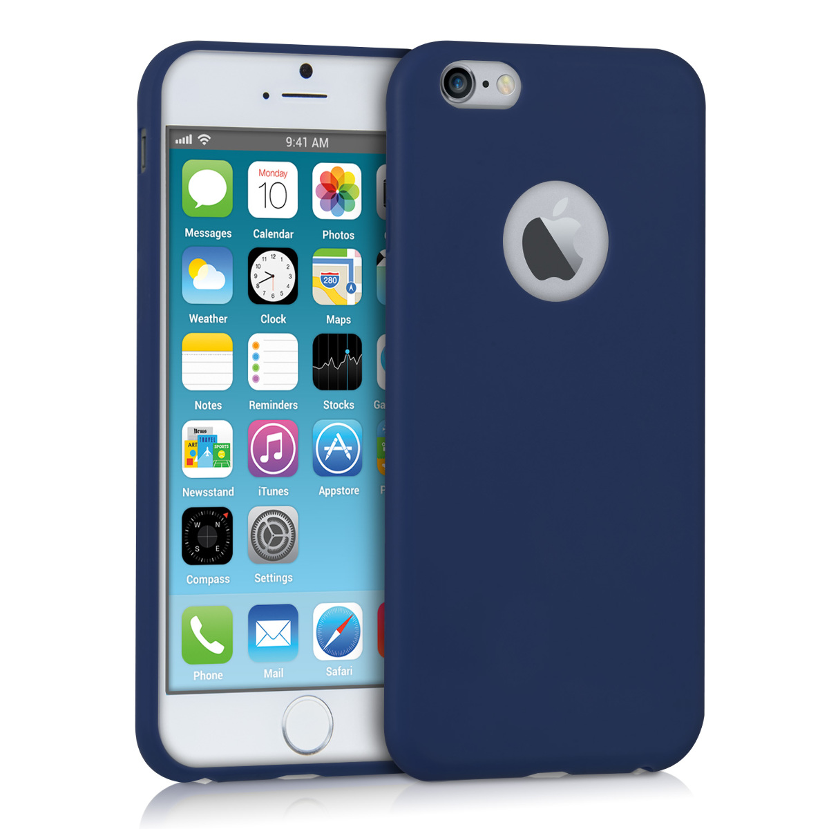 Kryt na mobil iPhone 6 / 6S kwmobile TPU tmavý matná modrá