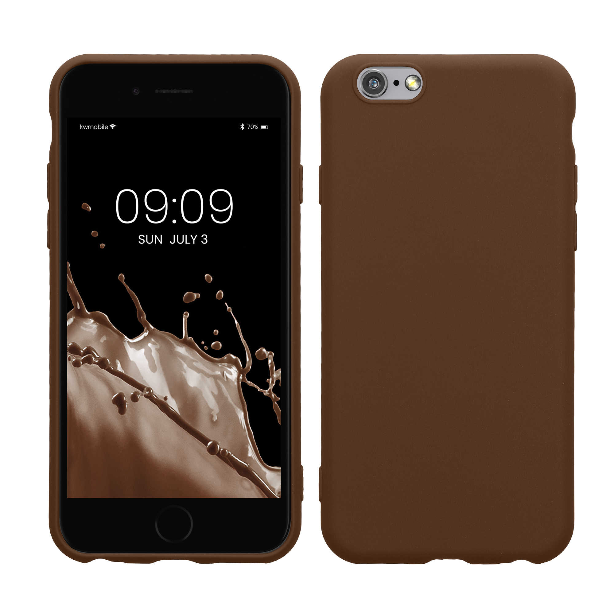 Pouzdro pro Apple iPhone 6 / 6S kwmobile TPU - čokoládová