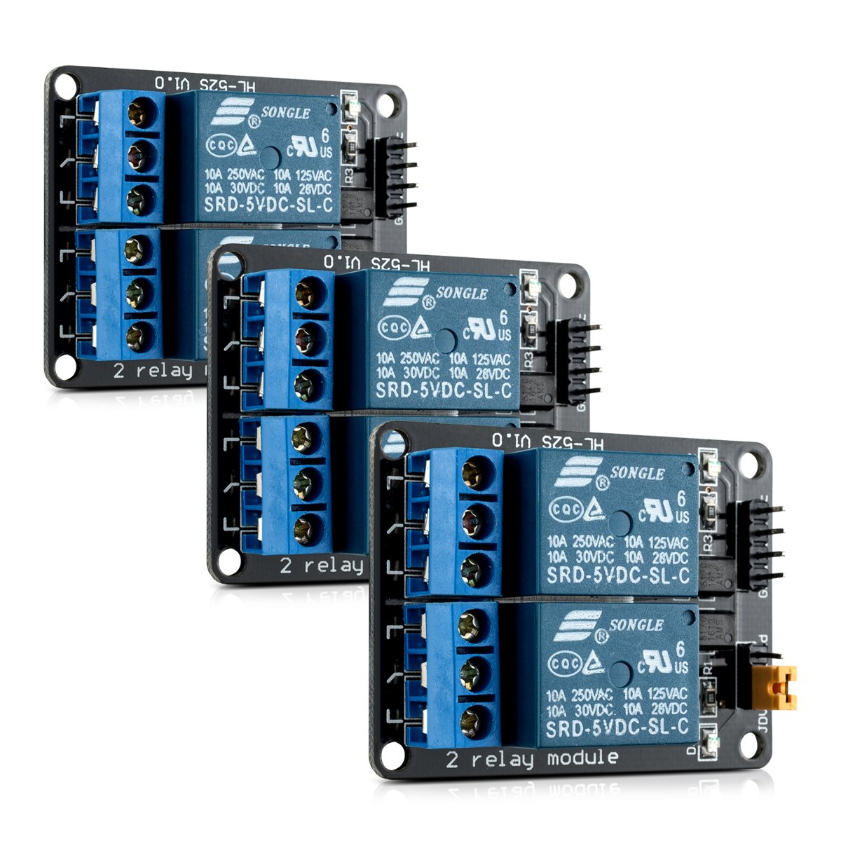 2kanálový relé modul 5 V pro Arduino / Raspberry Pi - 3 ks