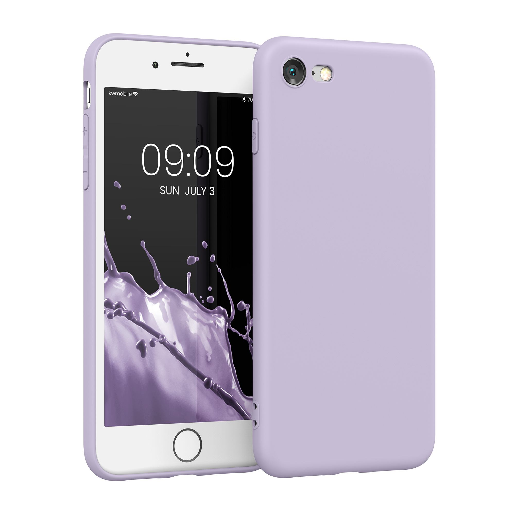 Silikonový TPU kryt kwmobile pro iPhone SE 2022/2020/8/7 - levandulová