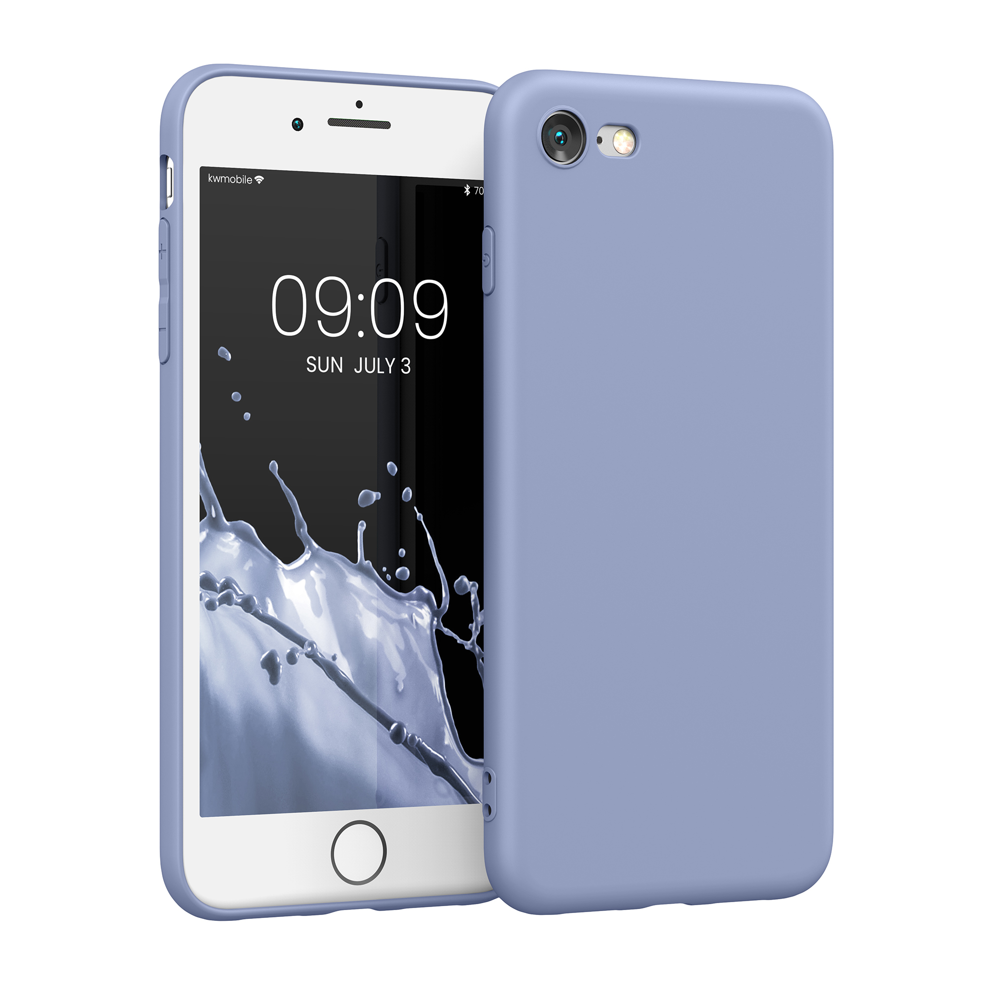 Silikonový TPU kryt kwmobile pro iPhone SE 2022/2020/8/7 - levandulově šedá matná