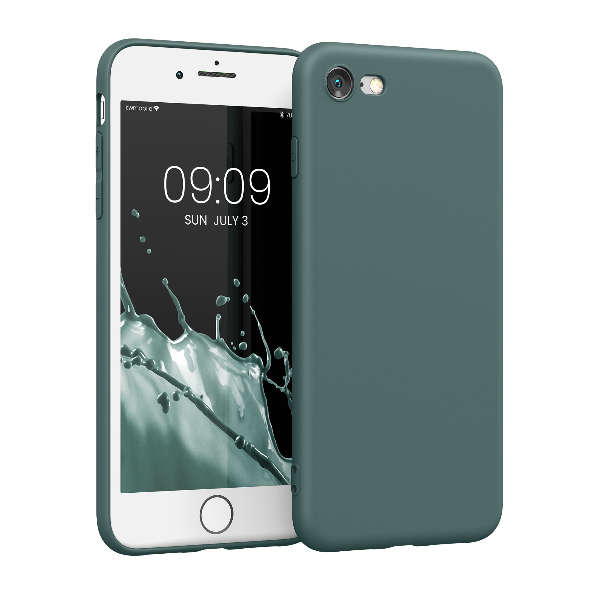 Silikonový TPU kryt kwmobile pro iPhone SE 2022/2020/8/7 - modrozelená