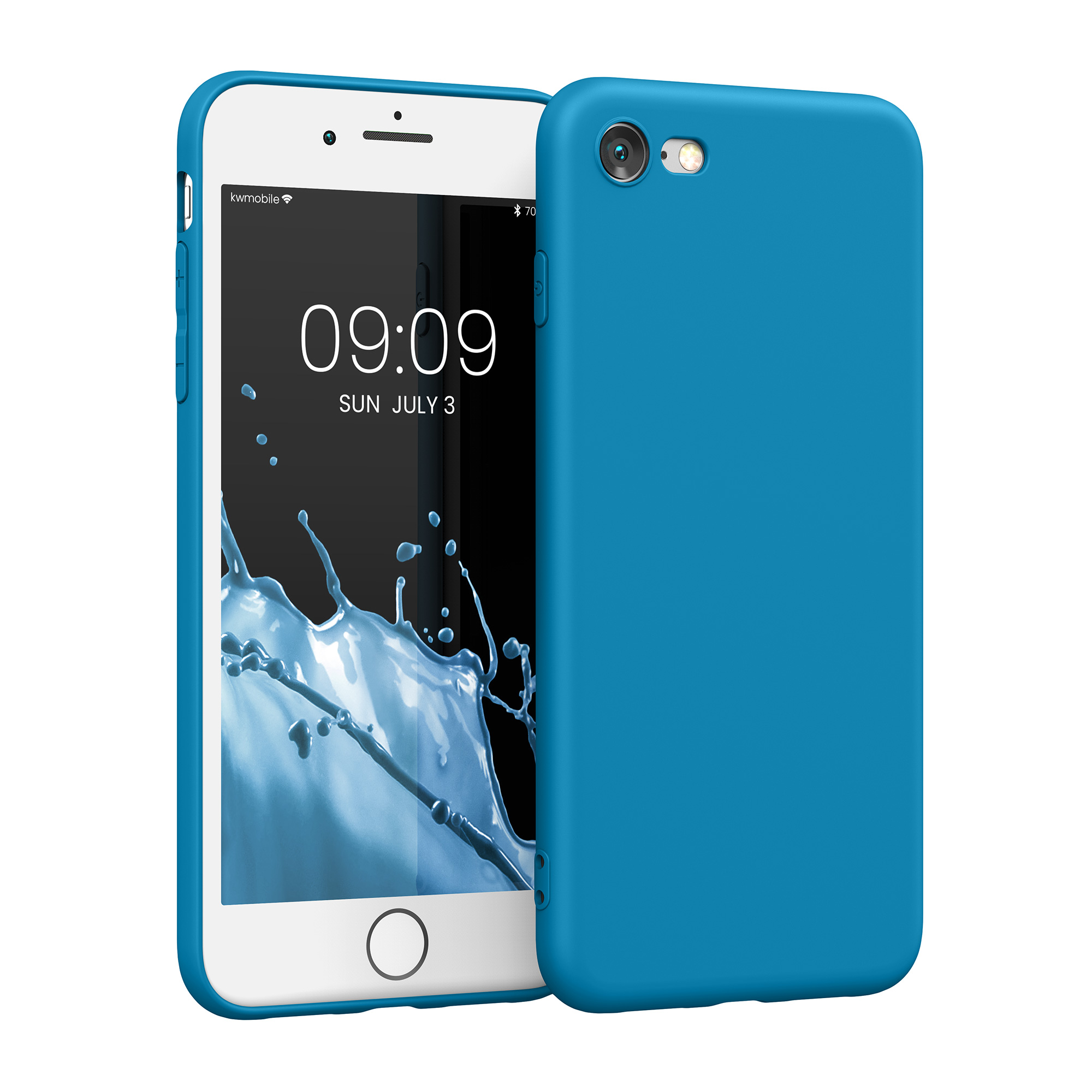 Pouzdro pro Apple iPhone SE (2022) / SE (2020) / 8 / 7 kwmobile tenké TPU - karibská modrá