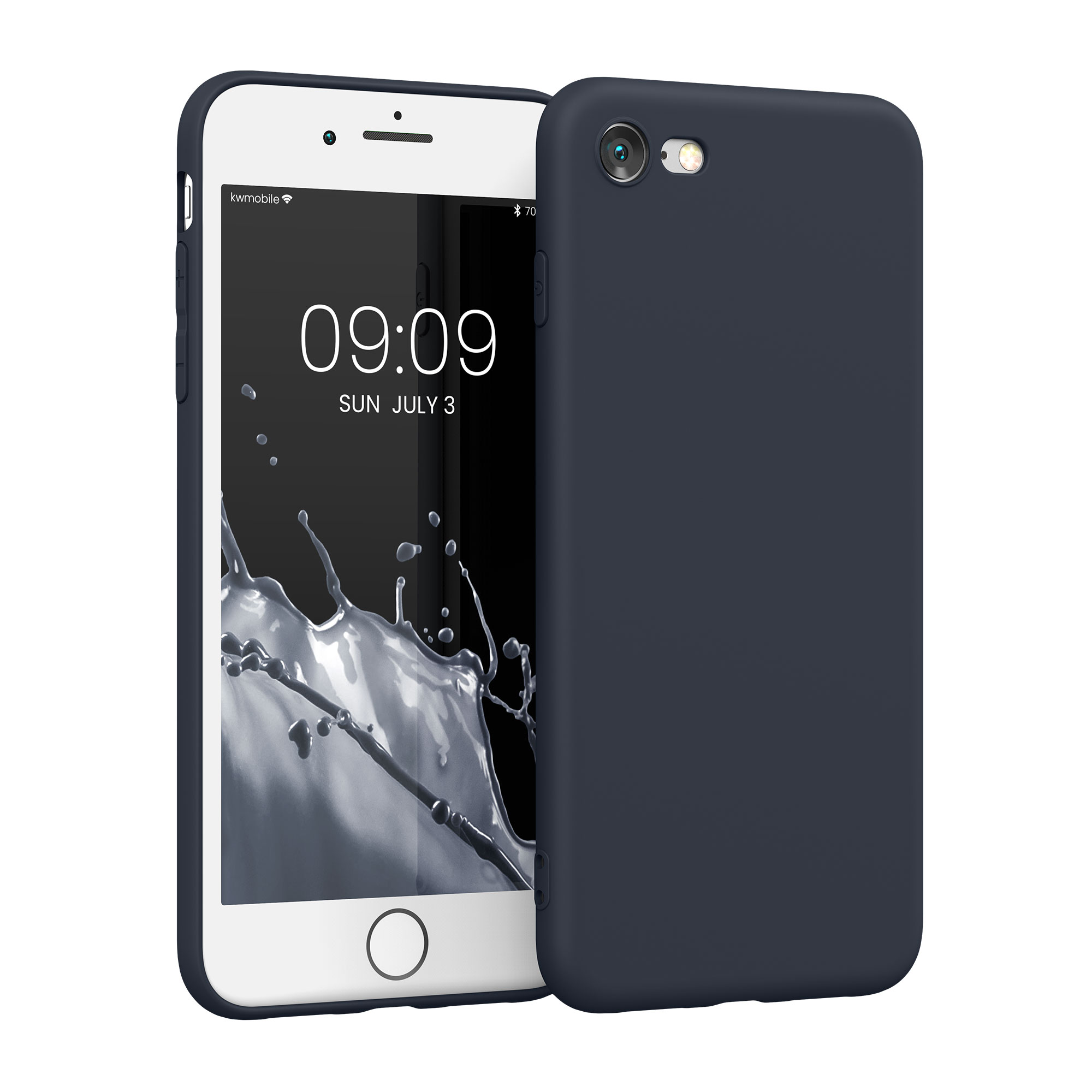 Silikonový TPU kryt kwmobile pro iPhone SE 2022/2020/8/7 - borůvková