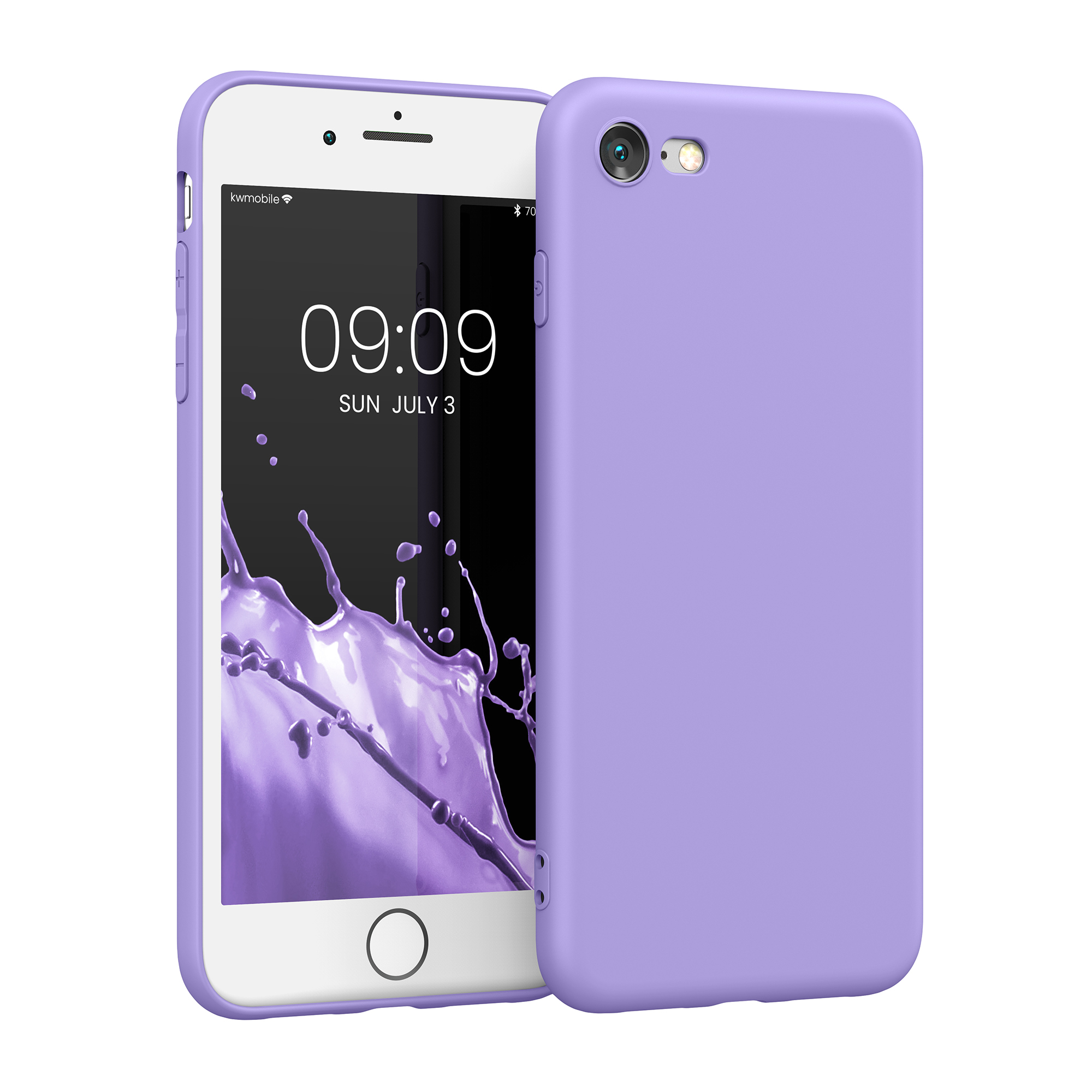 Silikonový TPU kryt kwmobile pro iPhone SE 2022/2020/8/7 - fialová