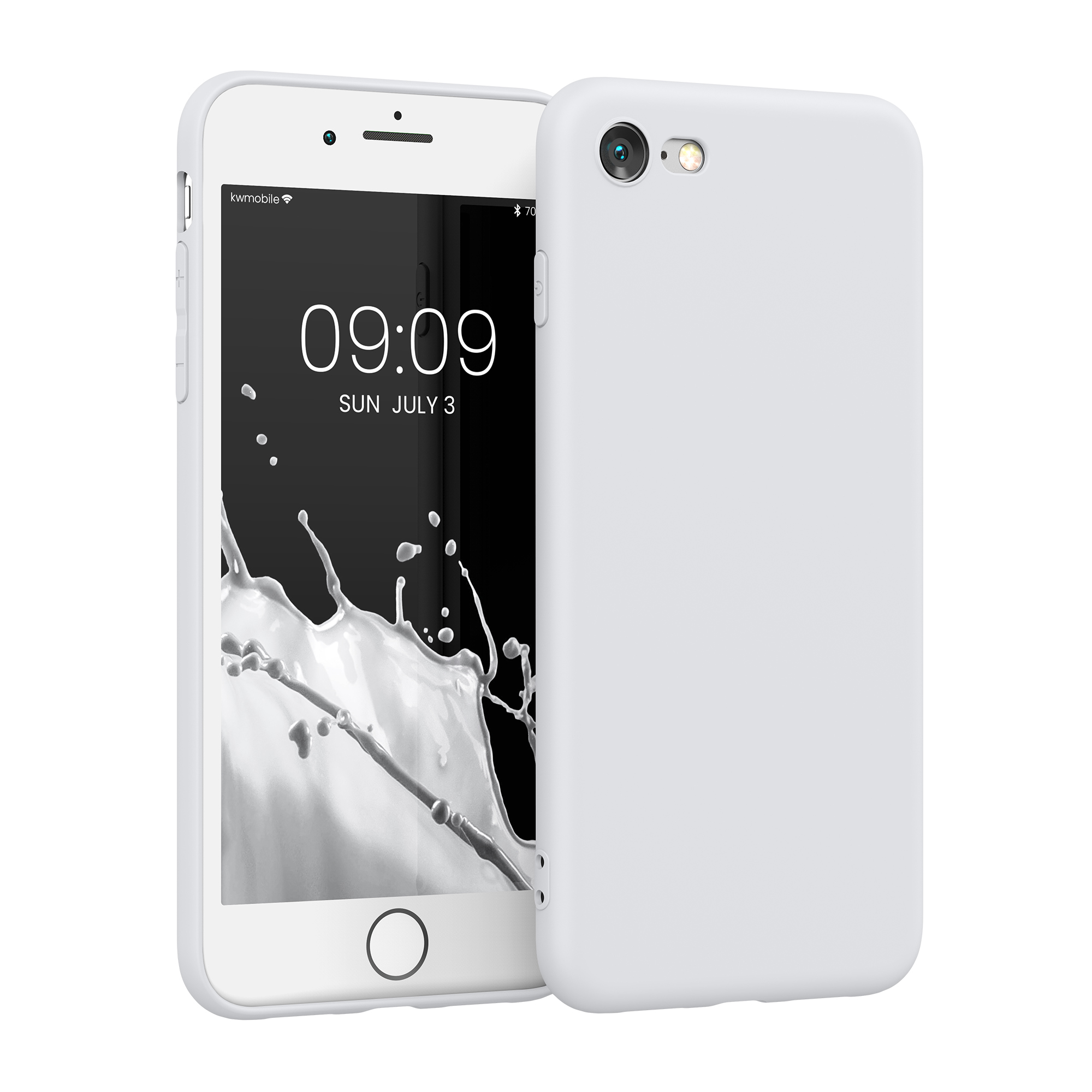 Silikonový TPU kryt kwmobile pro iPhone SE 2022/2020/8/7 - bílá matná