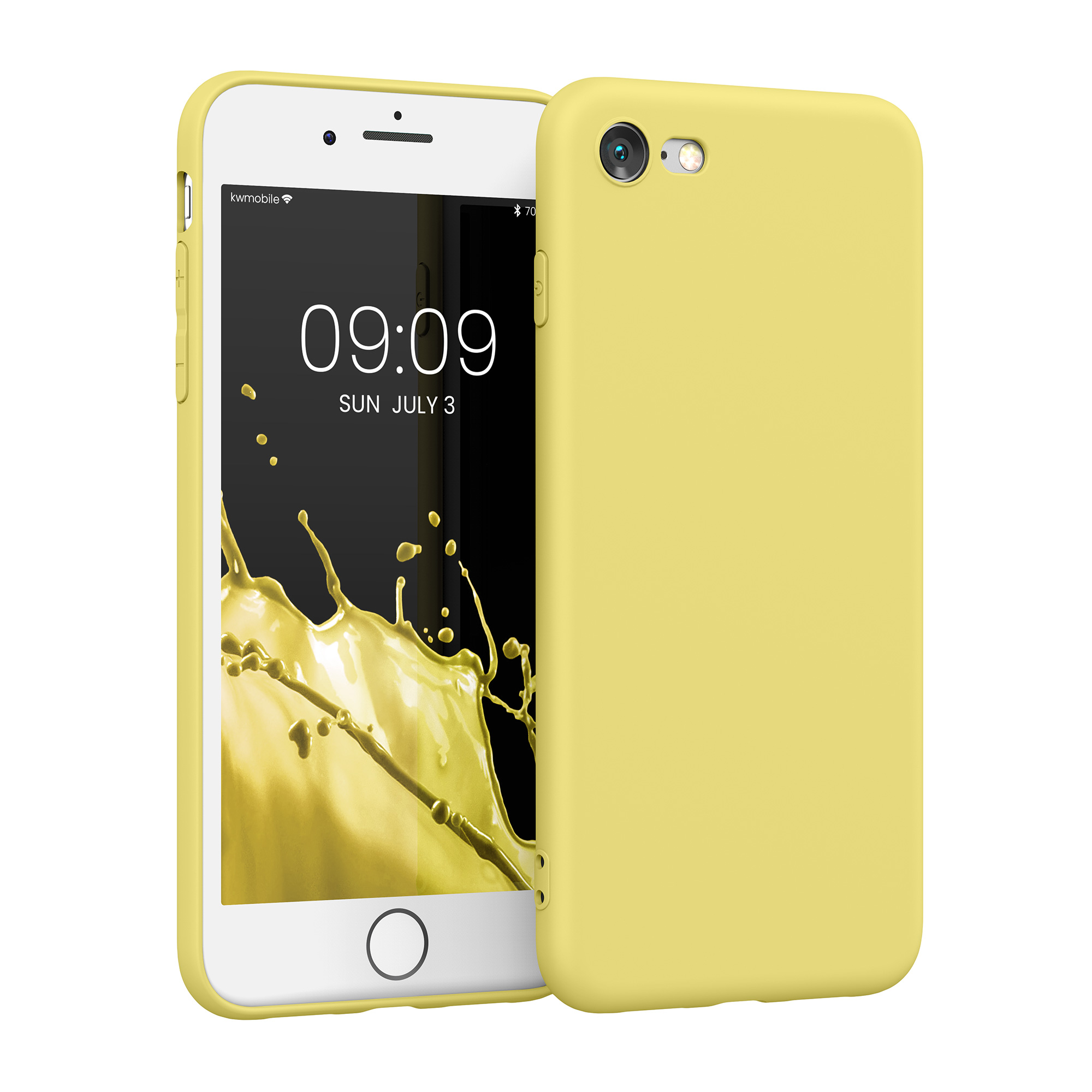 Silikonový TPU kryt kwmobile pro iPhone SE 2022/2020/8/7 - žlutá matná