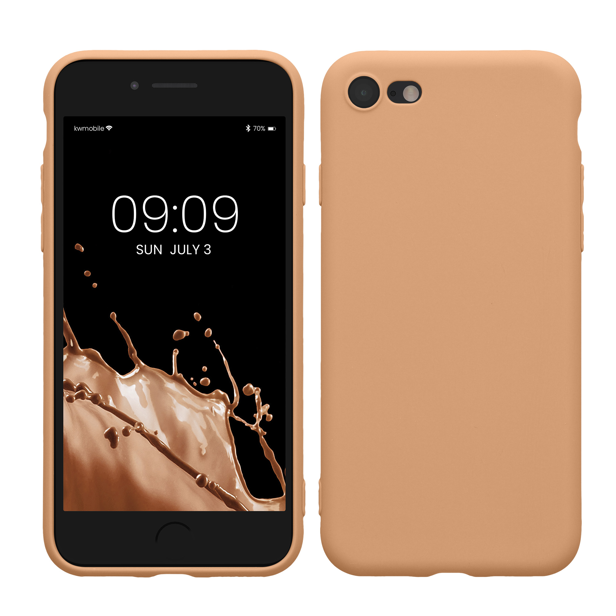 Silikonový TPU kryt kwmobile pro iPhone SE 2022/2020/8/7 - macchiato