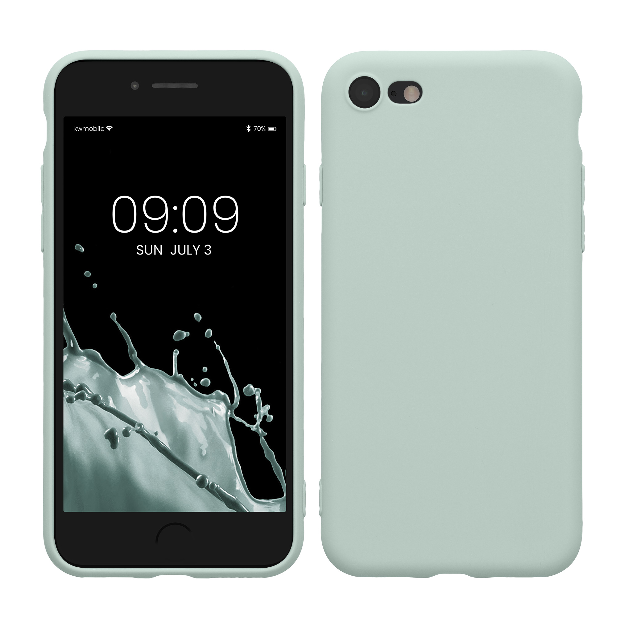 Silikonový TPU kryt kwmobile pro iPhone SE 2022/2020/8/7 - mátová