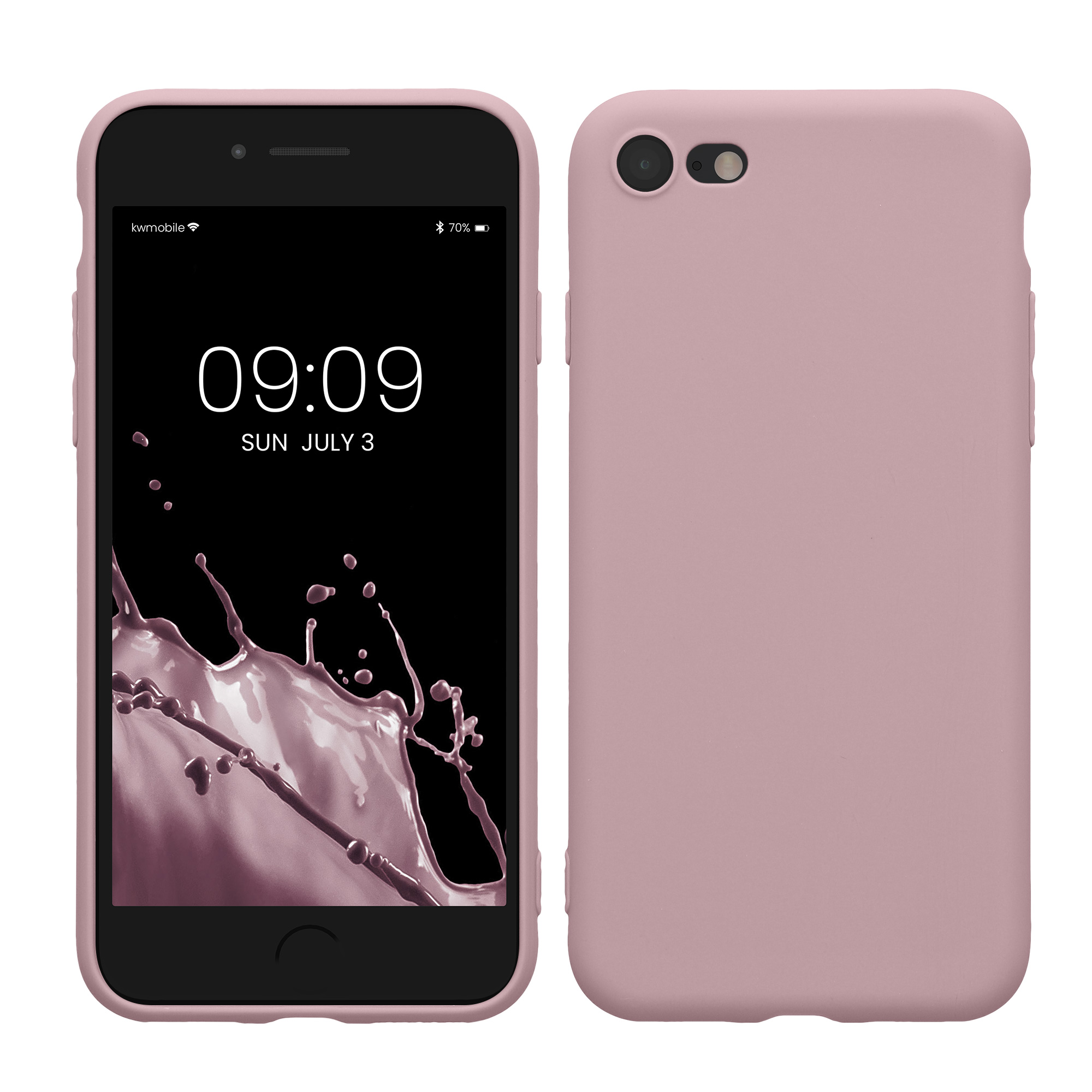 Silikonový TPU kryt kwmobile pro iPhone SE 2022/2020/8/7 - mauve