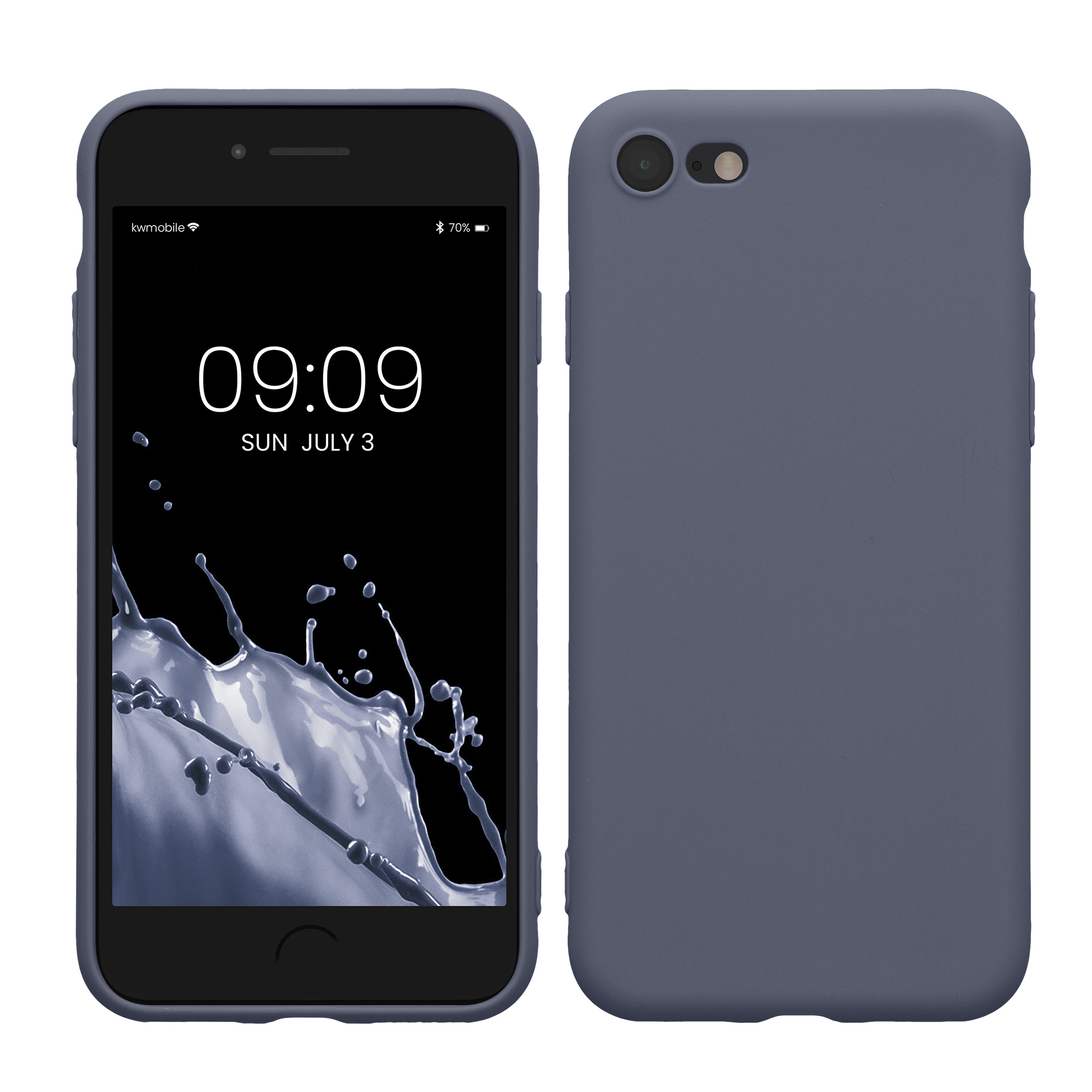 Silikonový TPU kryt kwmobile pro iPhone SE 2022/2020/8/7 - modrošedá