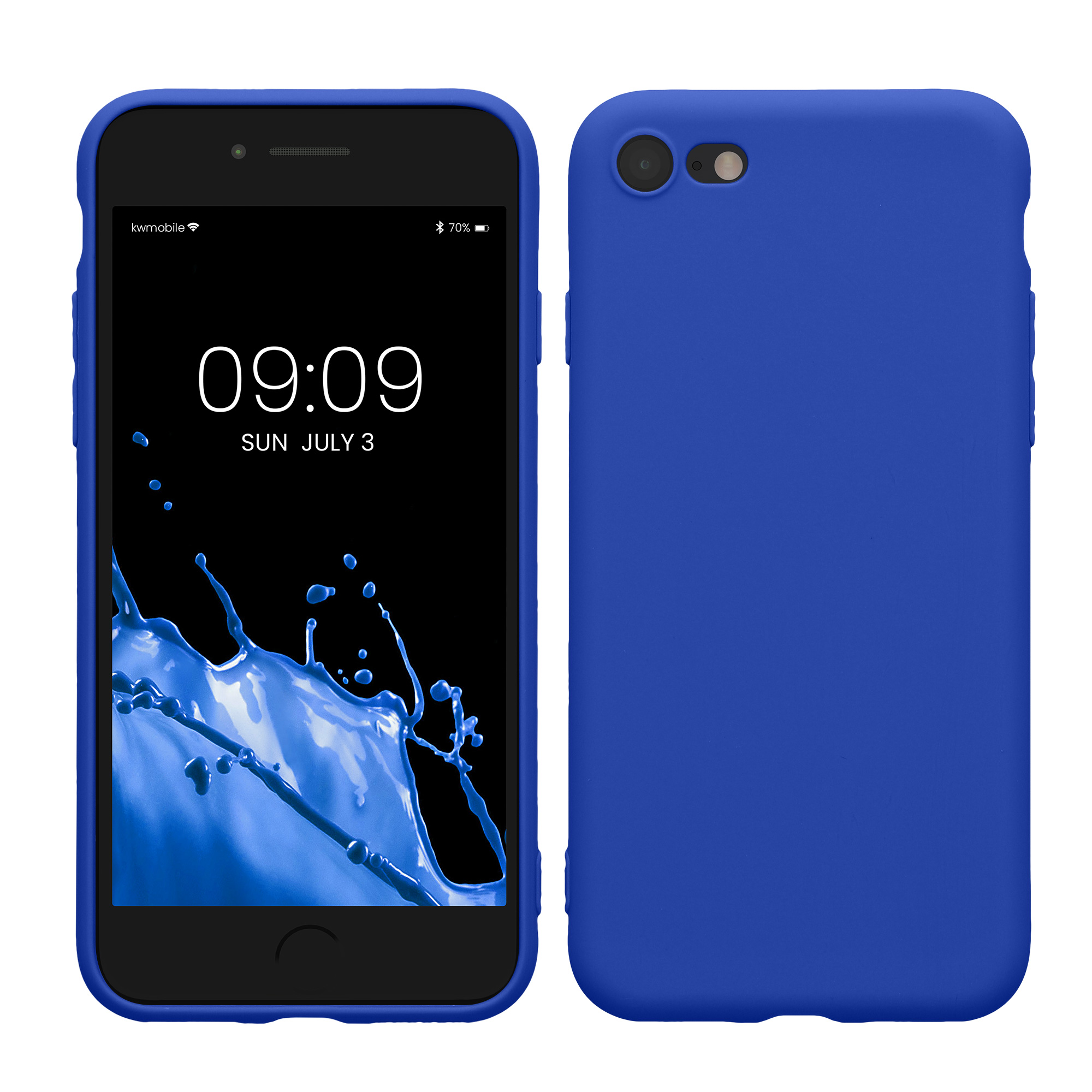 Silikonový TPU kryt kwmobile pro iPhone SE 2022/2020/8/7 - baltská modrá