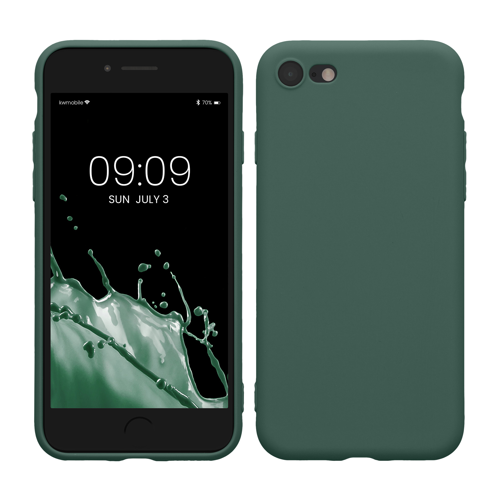 Pouzdro pro Apple iPhone SE (2022) / SE (2020) / 8 / 7 kwmobile tenké TPU - lesní zelená