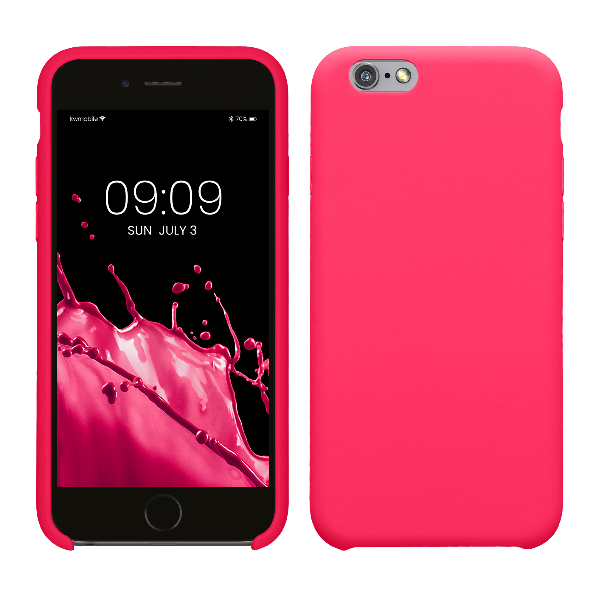 Kryt na mobil iPhone 6 / 6S kwmobile silikonový neonově růžová
