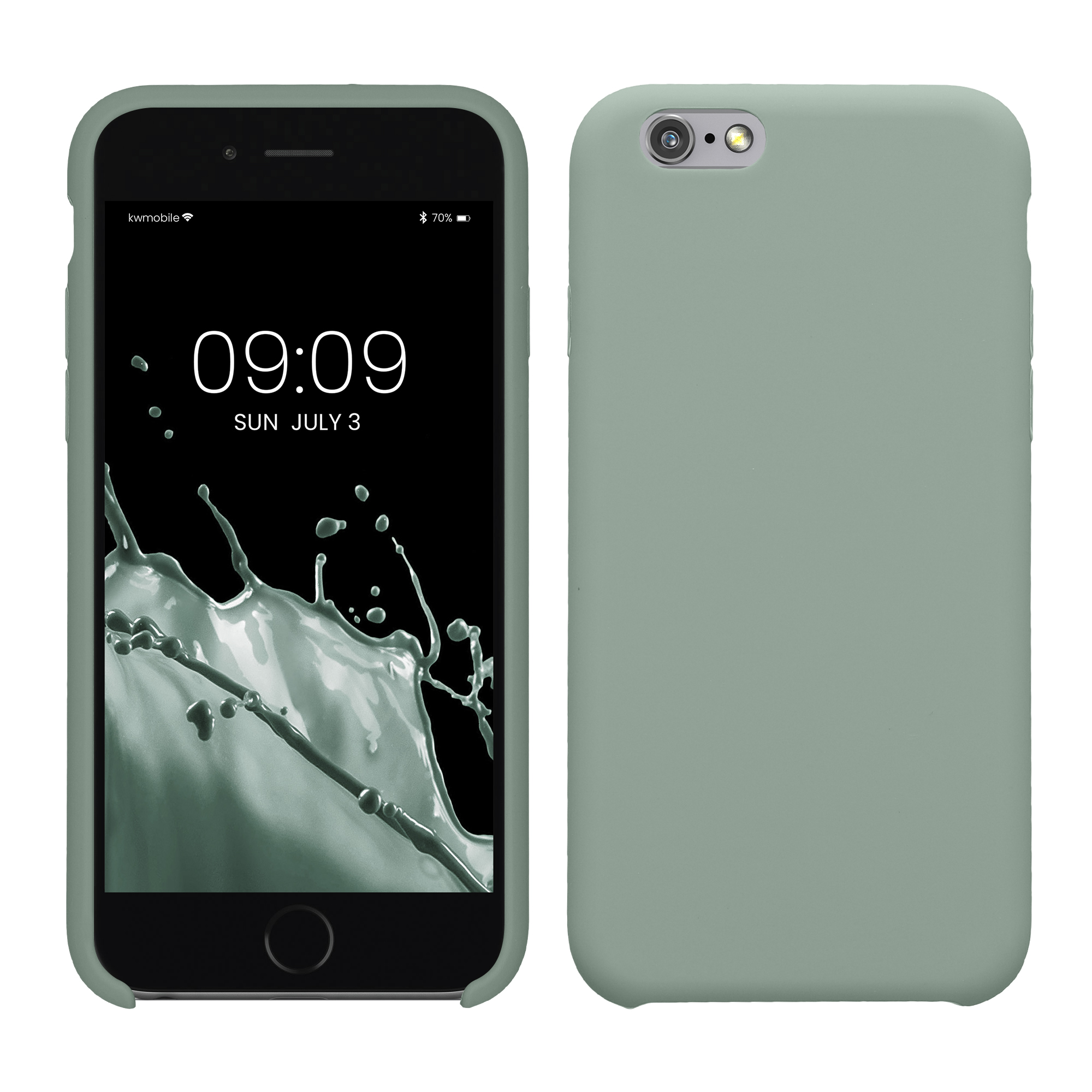 Kryt na mobil iPhone 6 / 6S kwmobile silikonový Rainwashed zelená