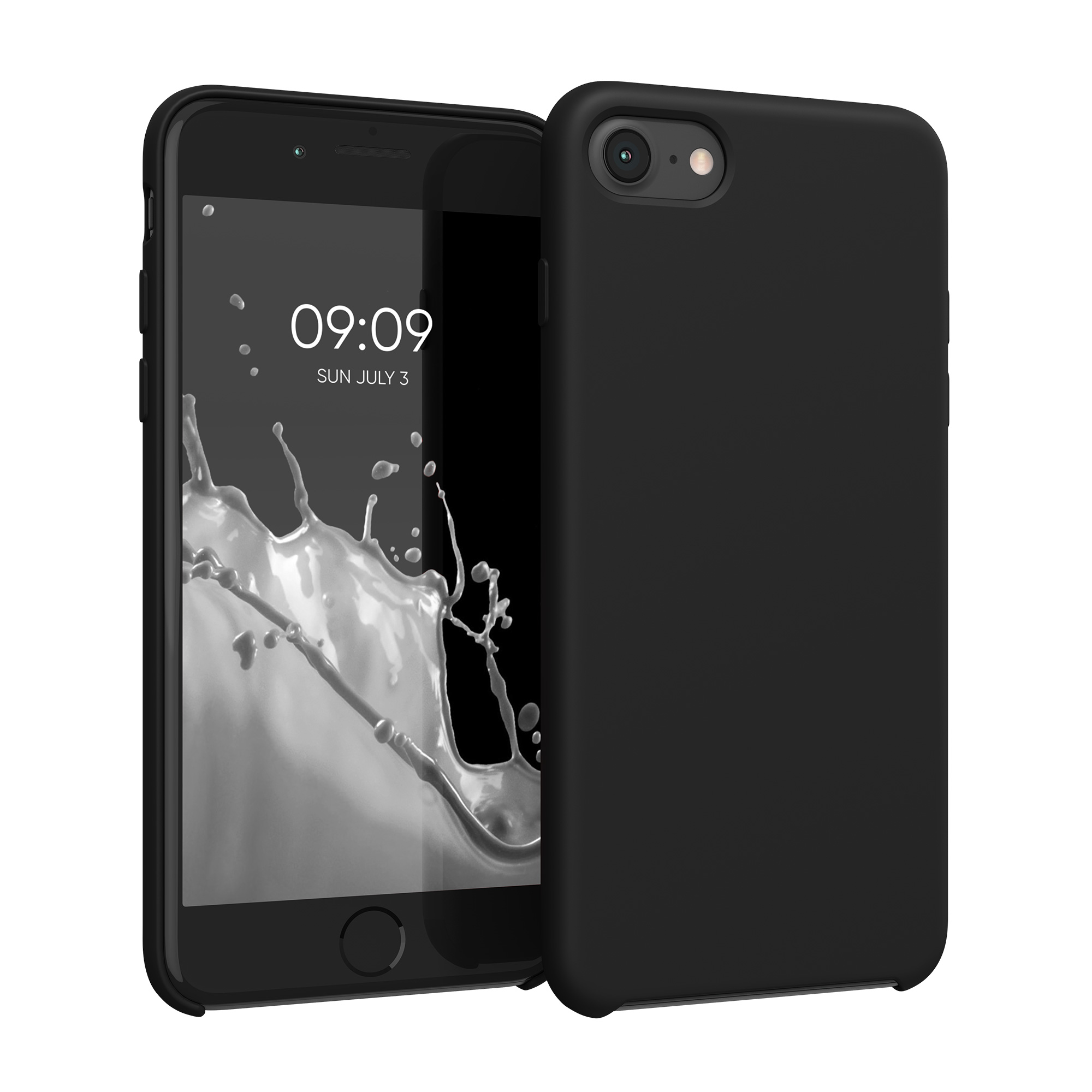 Silikonový TPU kryt kwmobile pro iPhone SE 2022/2020/8/7 - černá