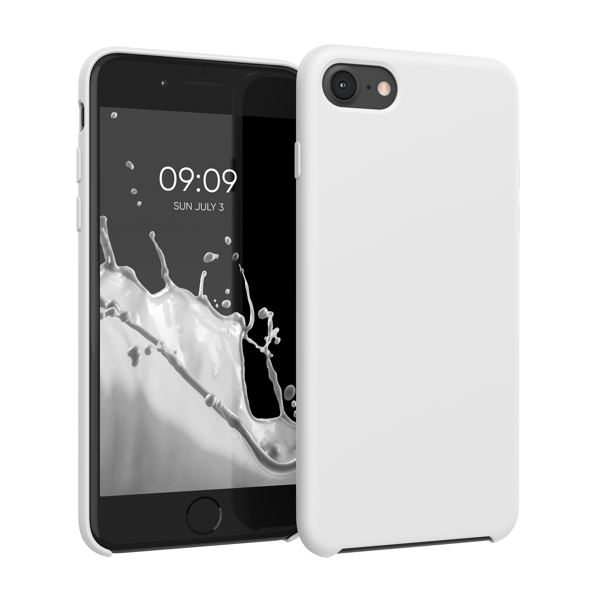 Silikonový TPU kryt kwmobile pro iPhone SE 2022/2020/8/7 - bílá