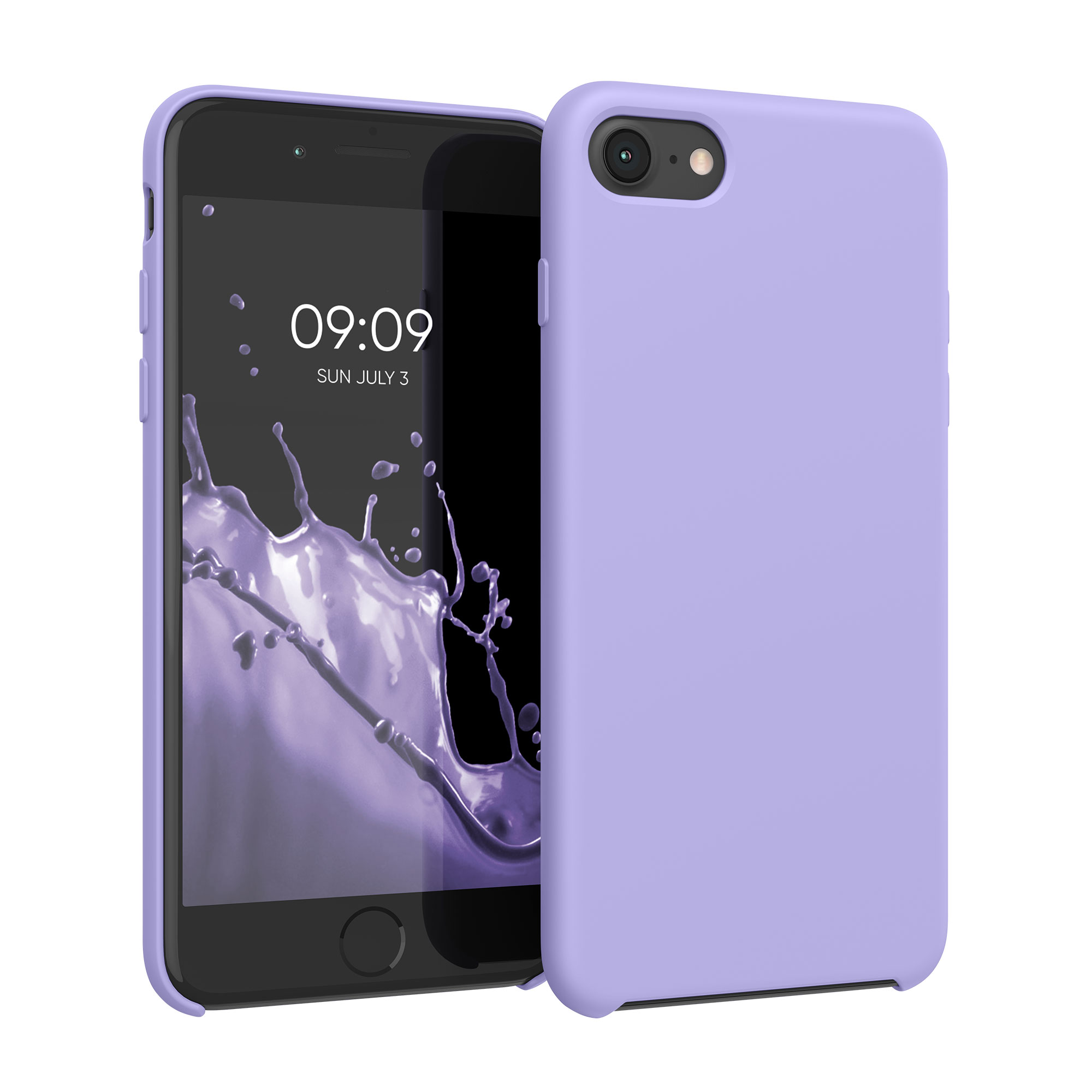Silikonový TPU kryt kwmobile pro iPhone SE 2022/2020/8/7 - levandulová