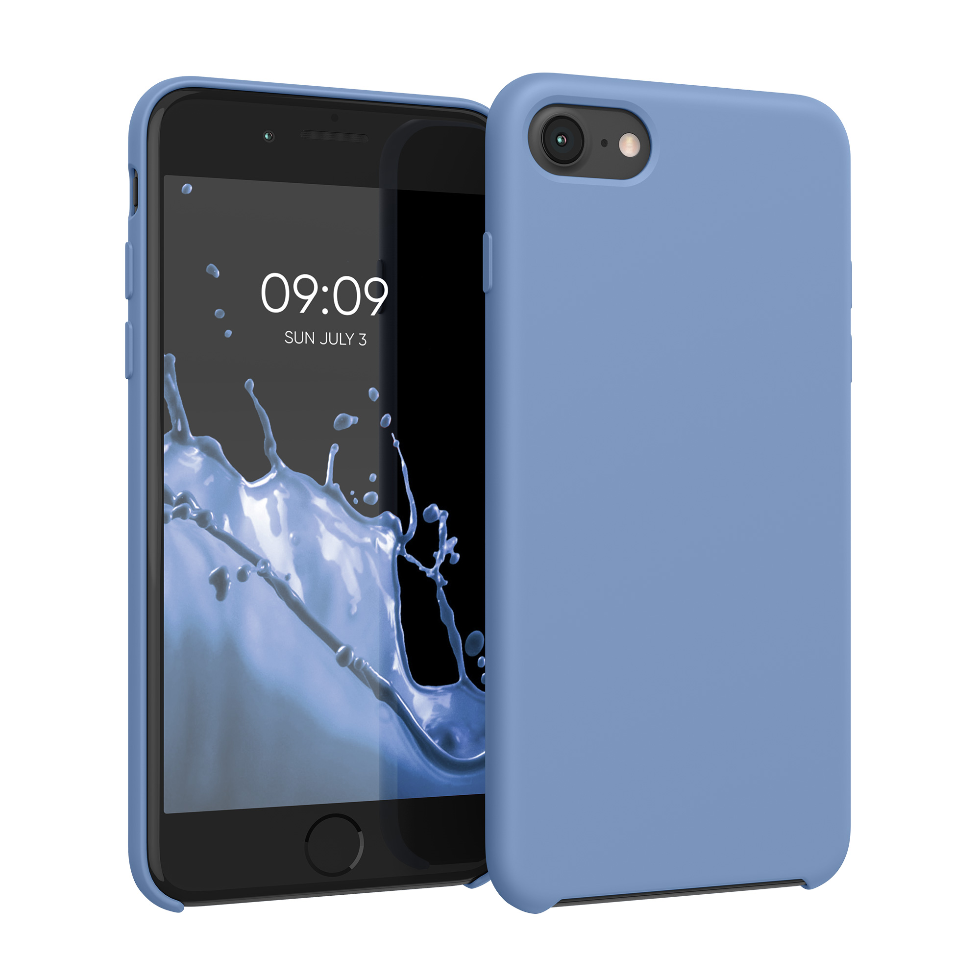 Silikonový TPU kryt kwmobile pro iPhone SE 2022/2020/8/7 - azurově modrá