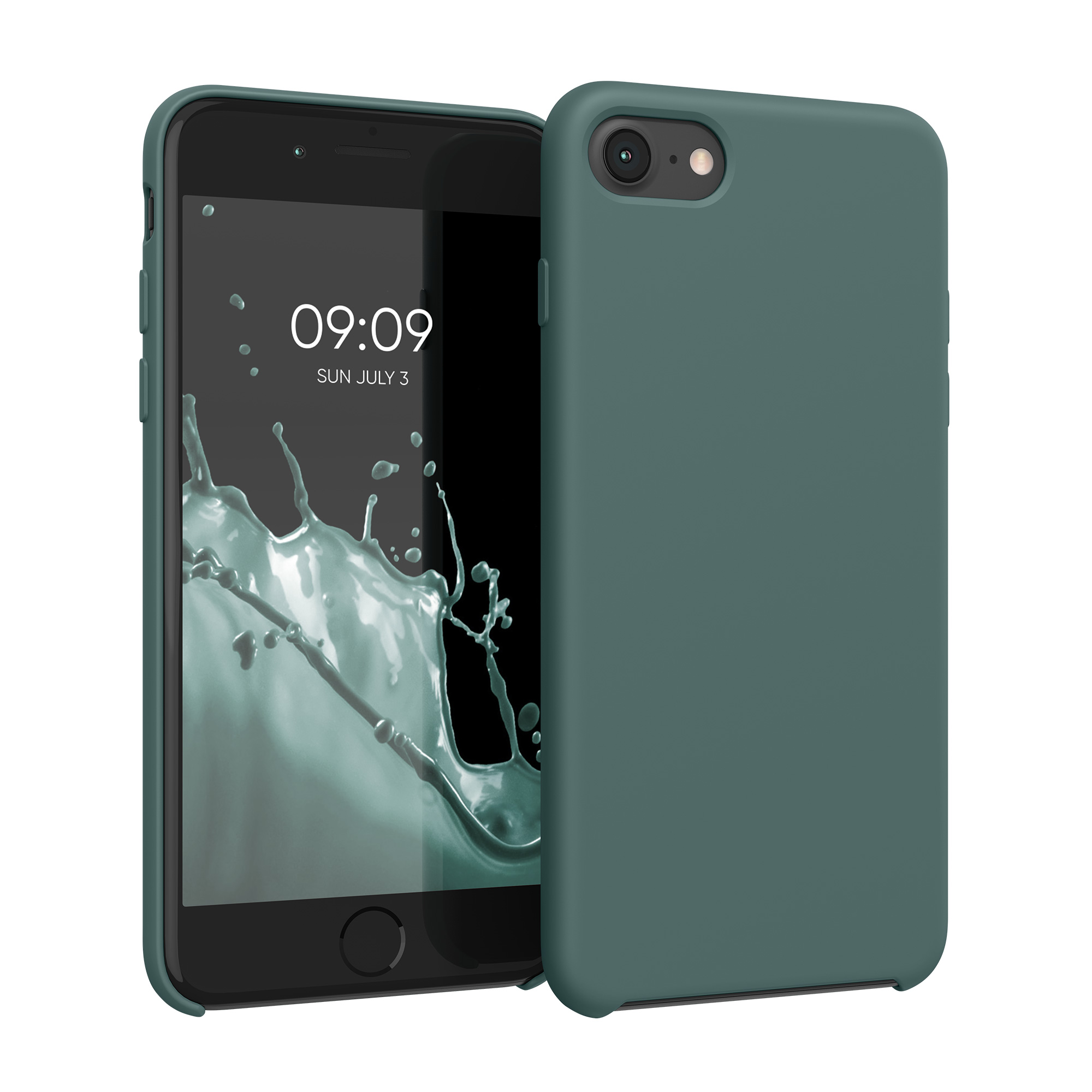 Silikonový TPU kryt kwmobile pro iPhone SE 2022/2020/8/7 - modrozelená
