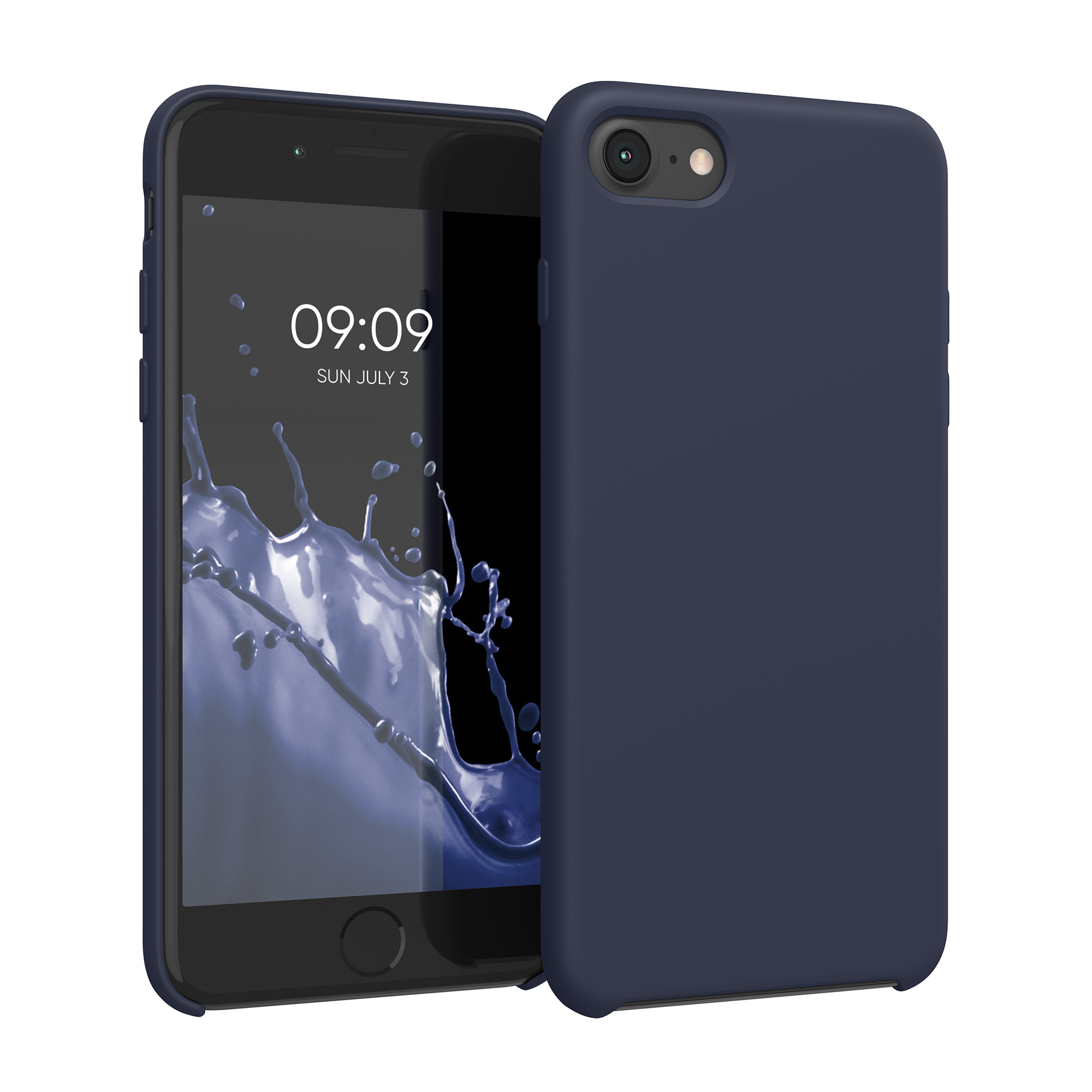 Silikonový TPU kryt kwmobile pro iPhone SE 2022/2020/8/7 - tmavě modrá