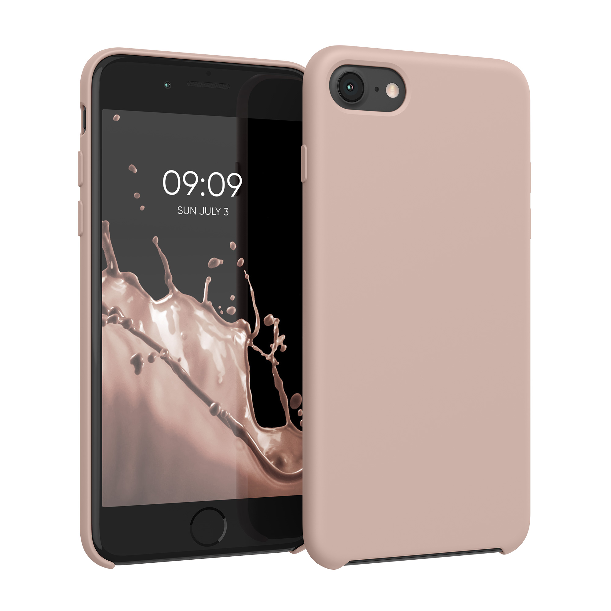 Silikonový TPU kryt kwmobile pro iPhone SE 2022/2020/8/7 - růžově zlatá matná