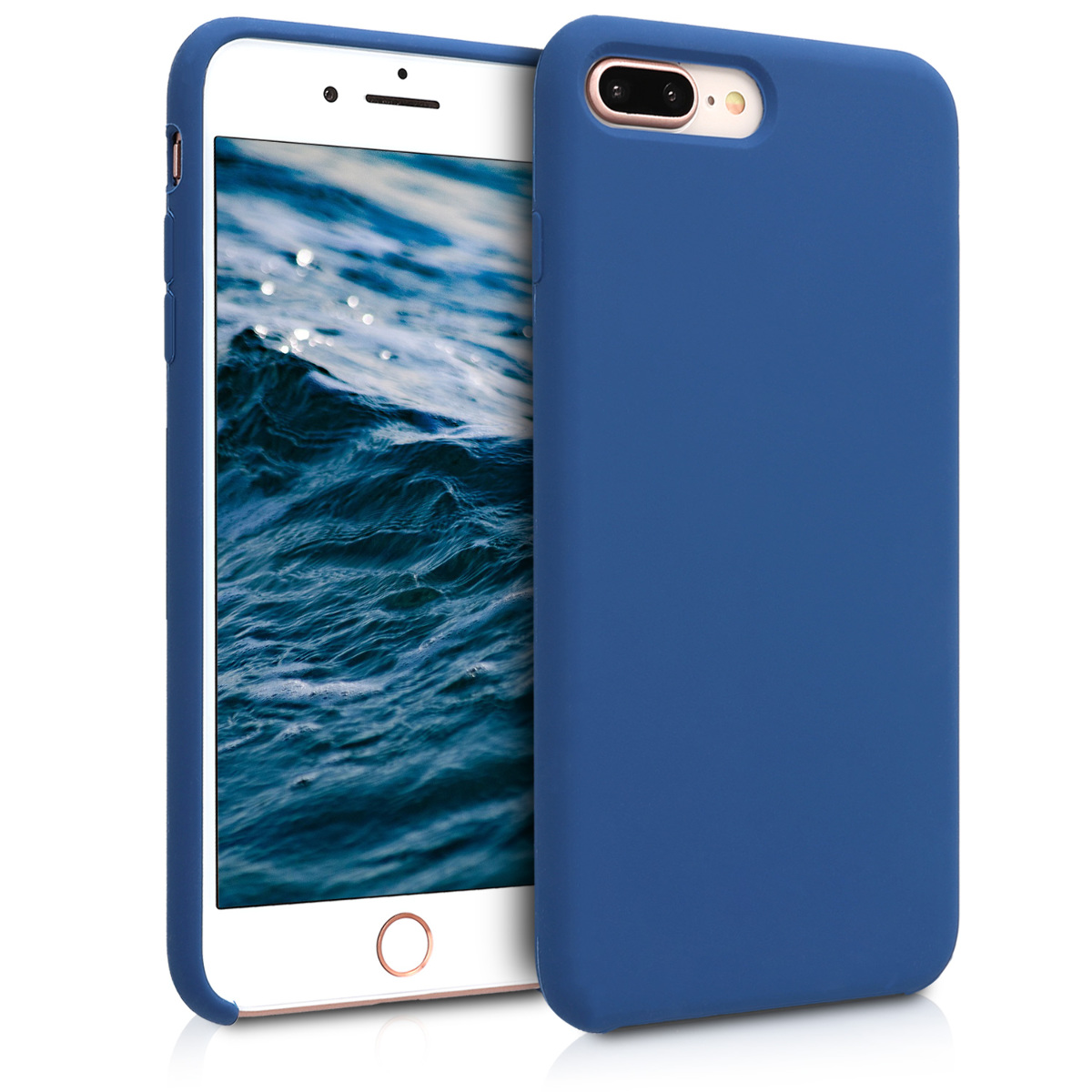 Silikonový kryt kwmobile pro Apple iPhone 7 Plus / iPhone 8 Plus - modrá, tmavě modrá