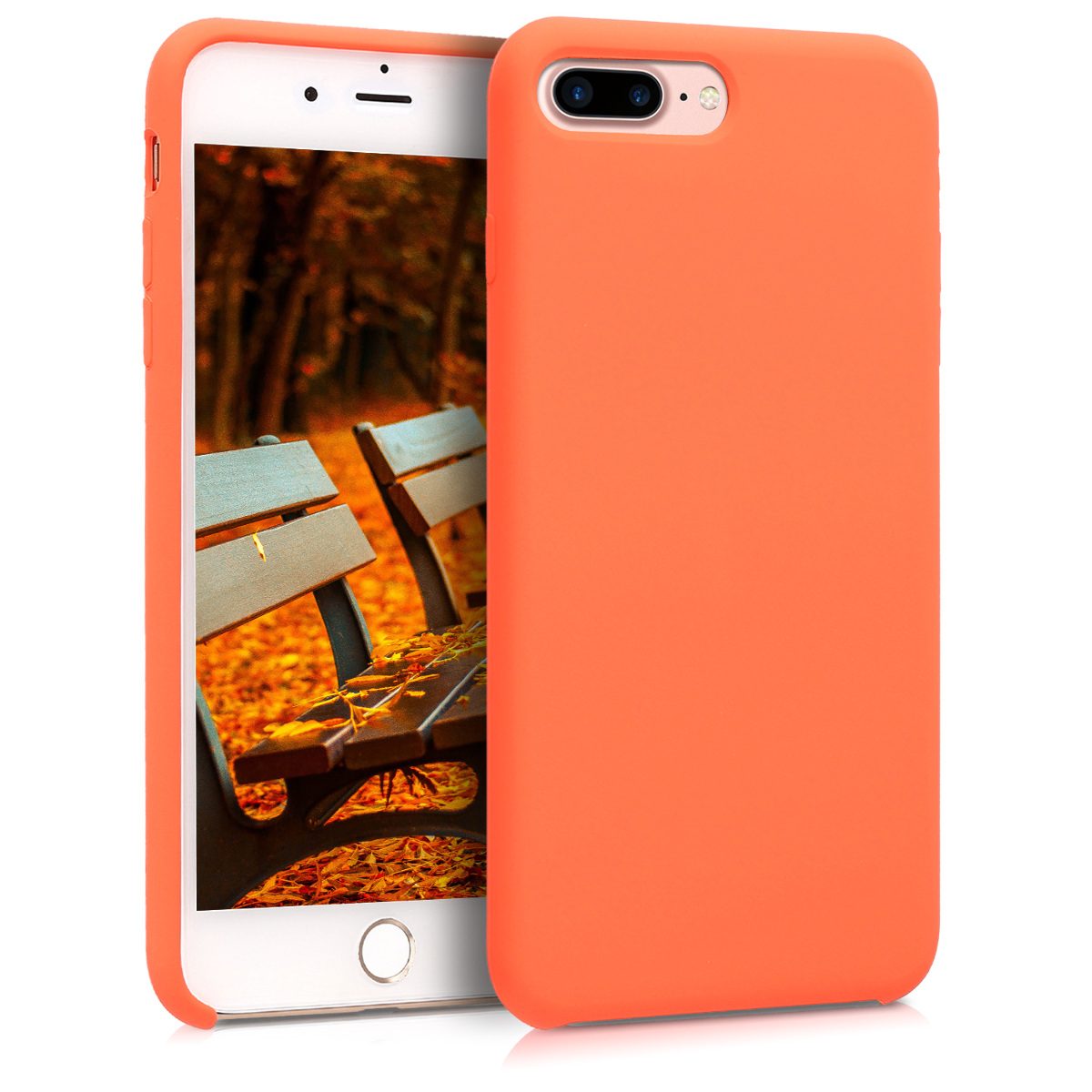 Silikonový kryt kwmobile pro Apple iPhone 7 Plus / iPhone 8 Plus - oranžová