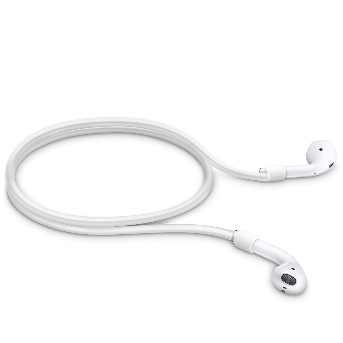 Silikonová šňůrka AirPods kwmobile anti-loss bílá 1 ks