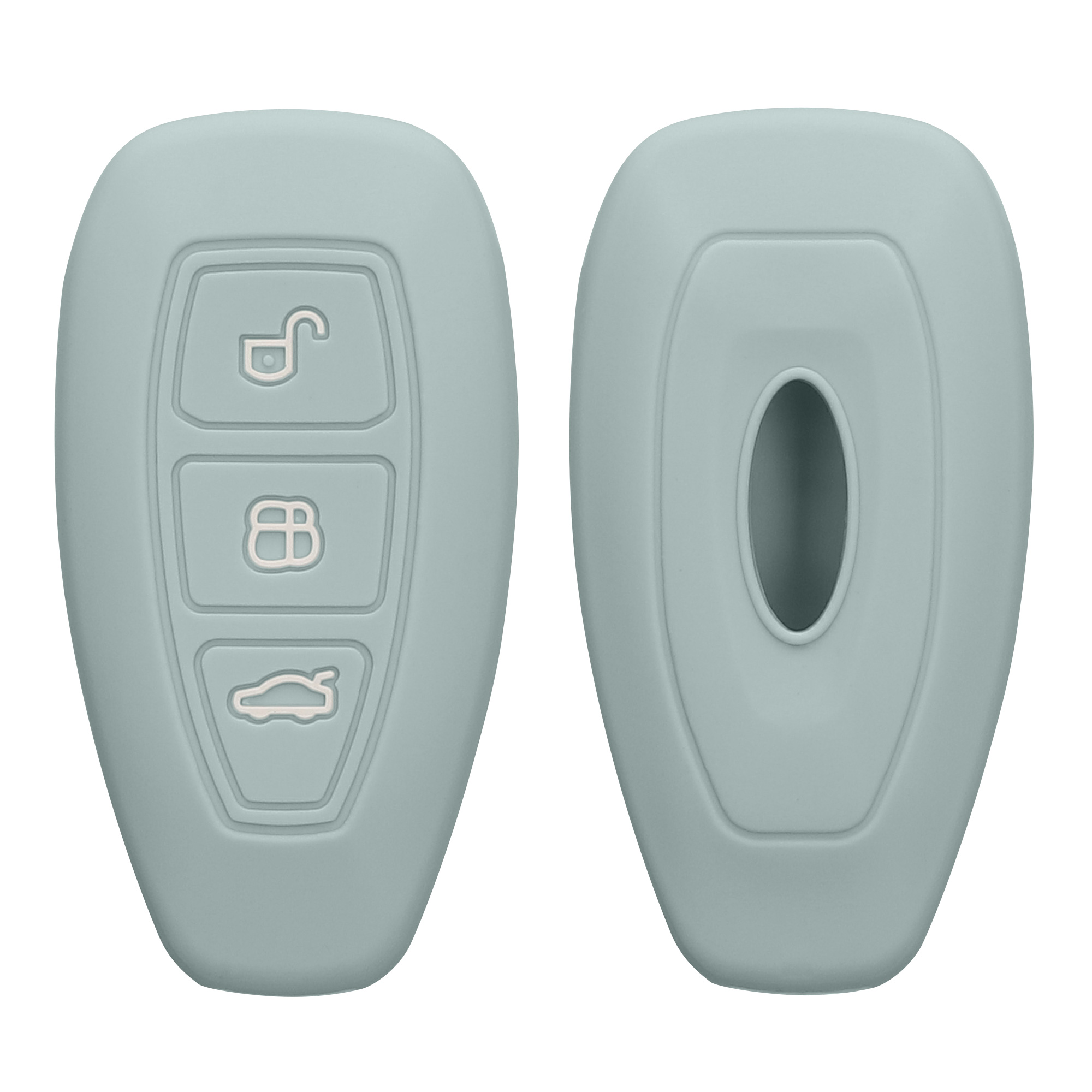 Obal na klíč od auta pro Ford klíč se 3 tlačítky a funkcí Keyless Go kwmobile - světle mátová