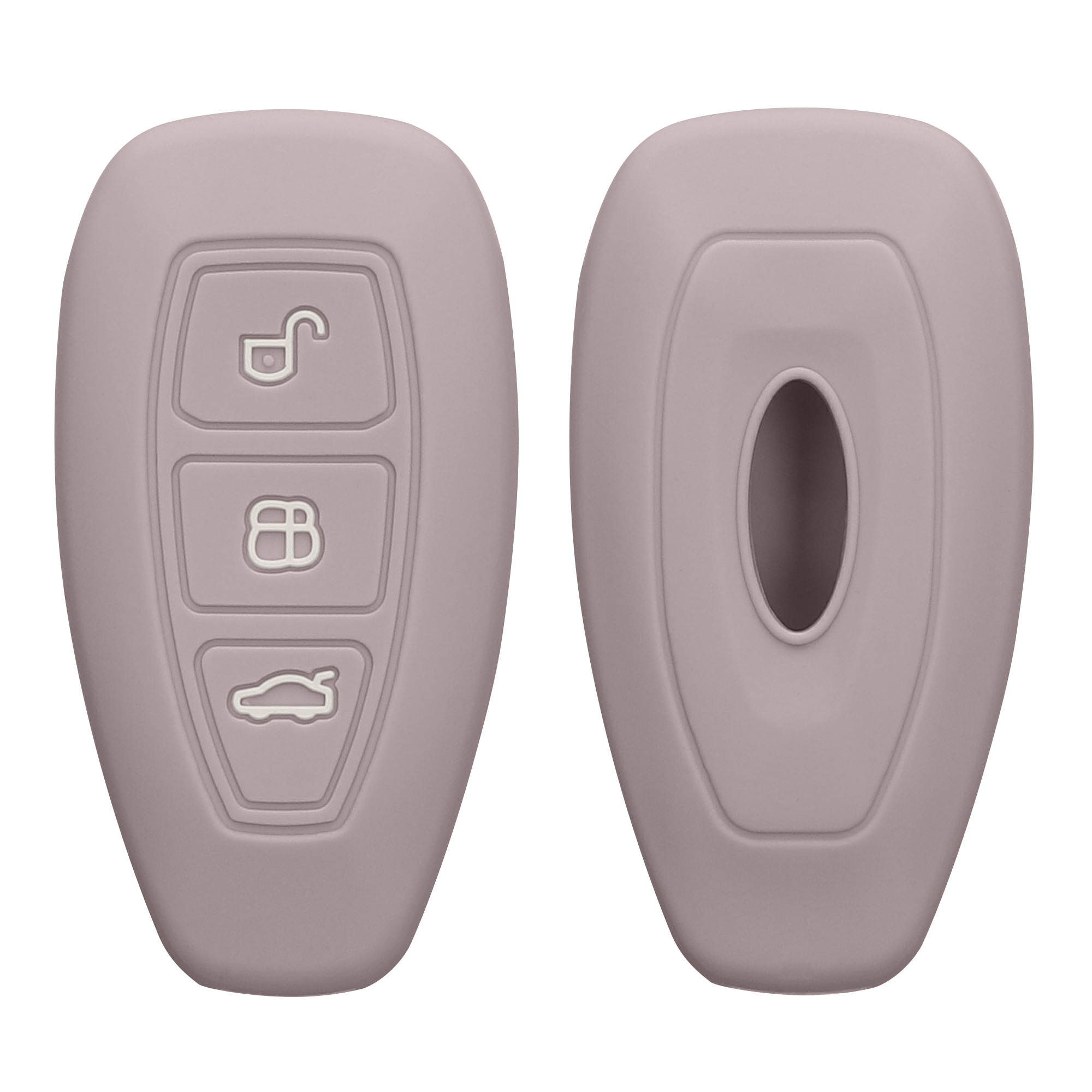 Obal na klíč od auta pro Ford klíč se 3 tlačítky a funkcí Keyless Go kwmobile - světle fialová