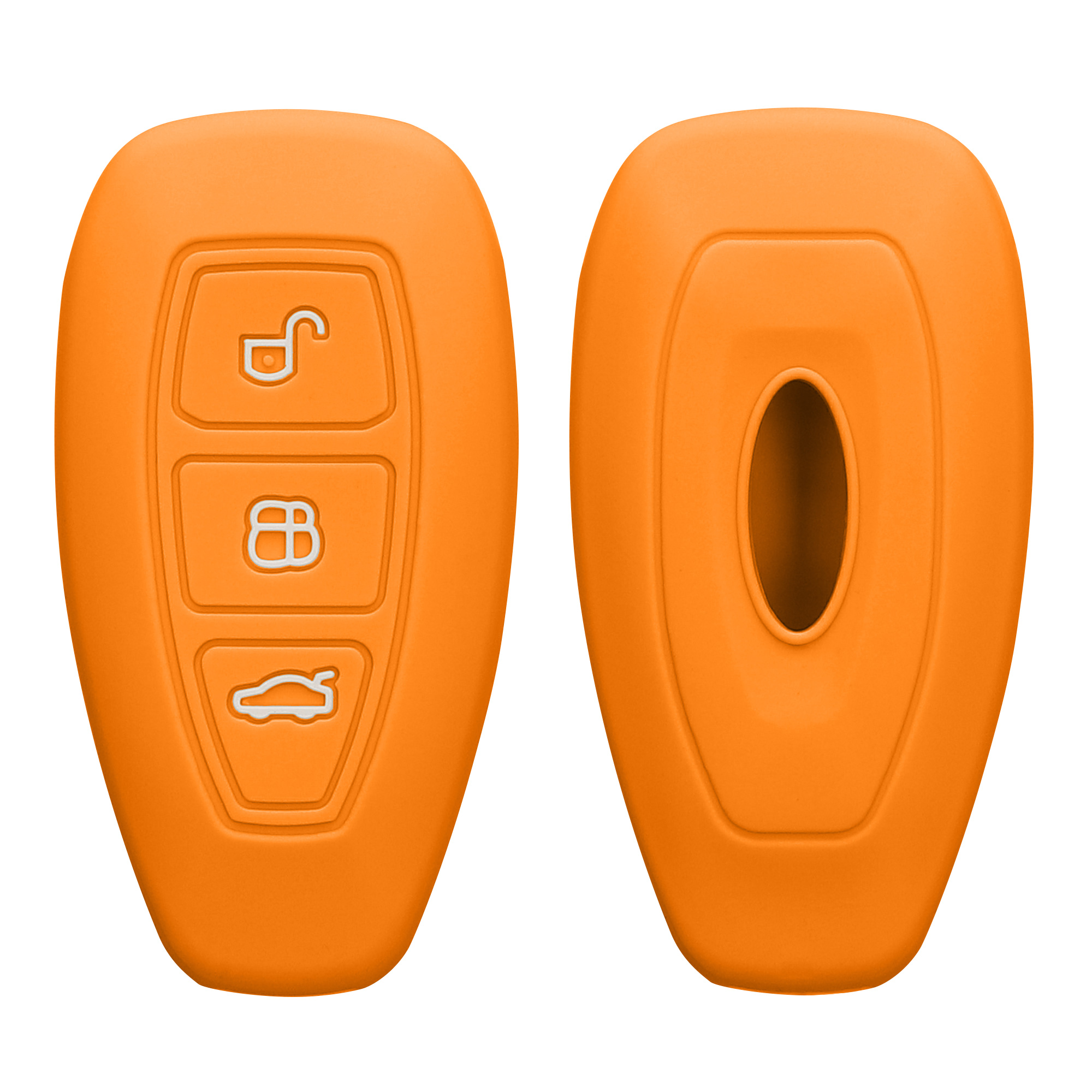 Kryt klíče Ford 3 tlačítka Keyless Go kwmobile ovocná oranžová