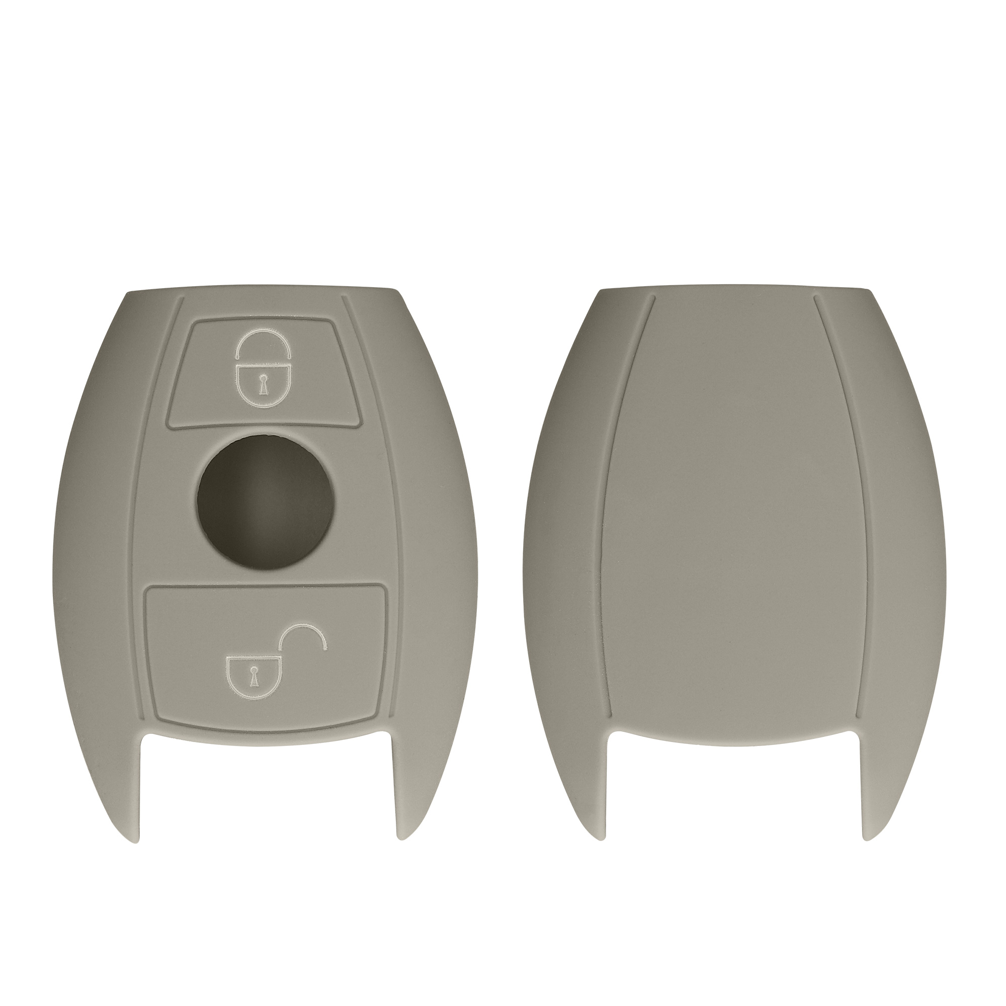 Obal na klíč od auta pro Mercedes-Benz klíč se 2 tlačítky (pouze Keyless Go) kwmobile - šedá