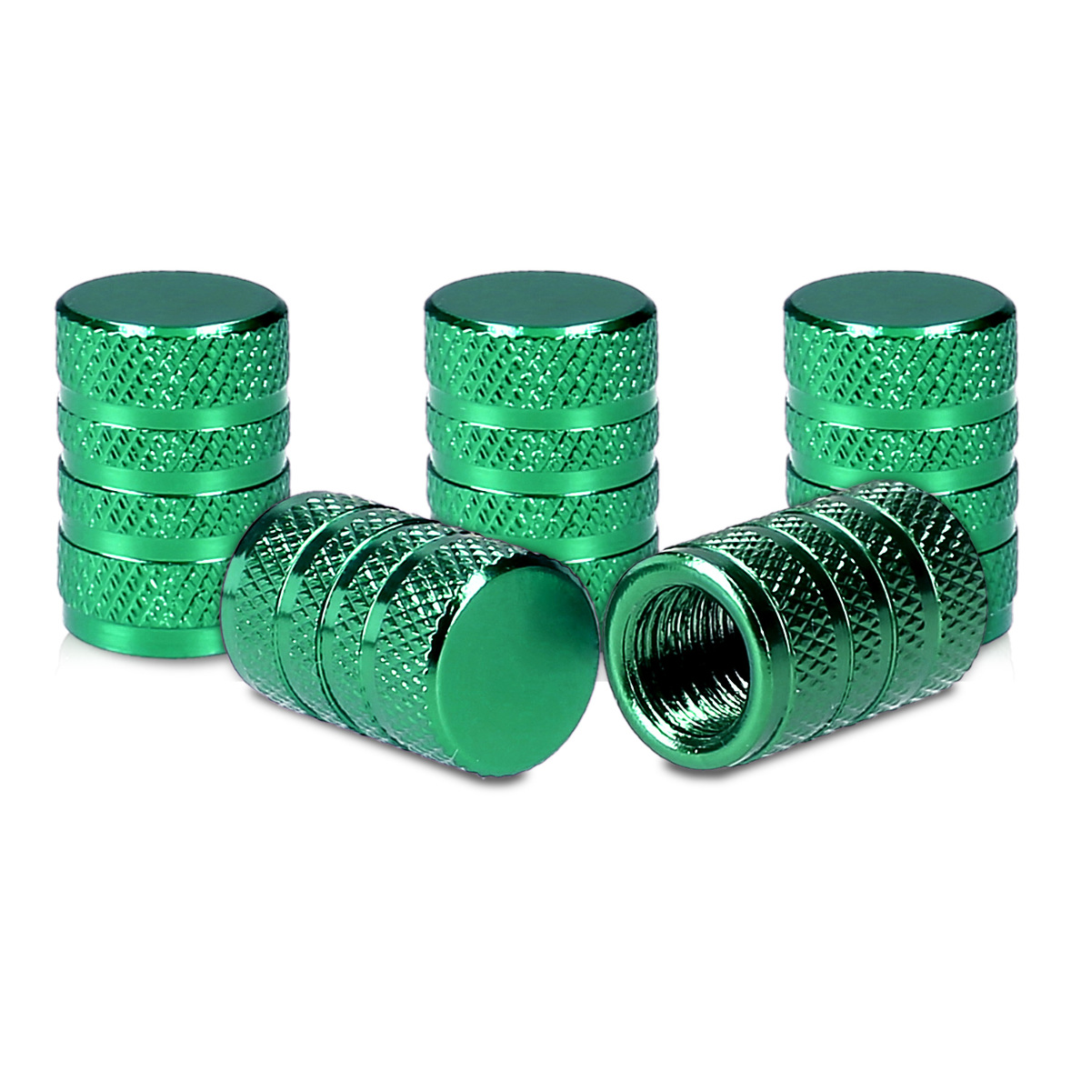 Kovové čepičky ventilků kwmobile pro auto, kolo a motocykl - set of 5 tire stem car wheel dustproof cap