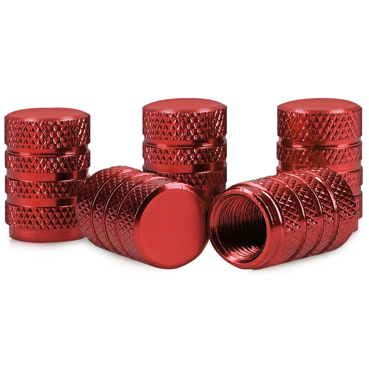 Kovové čepičky ventilků kwmobile pro auto, kolo a motocykl - set of 5 tire stem car wheel dustproof cap