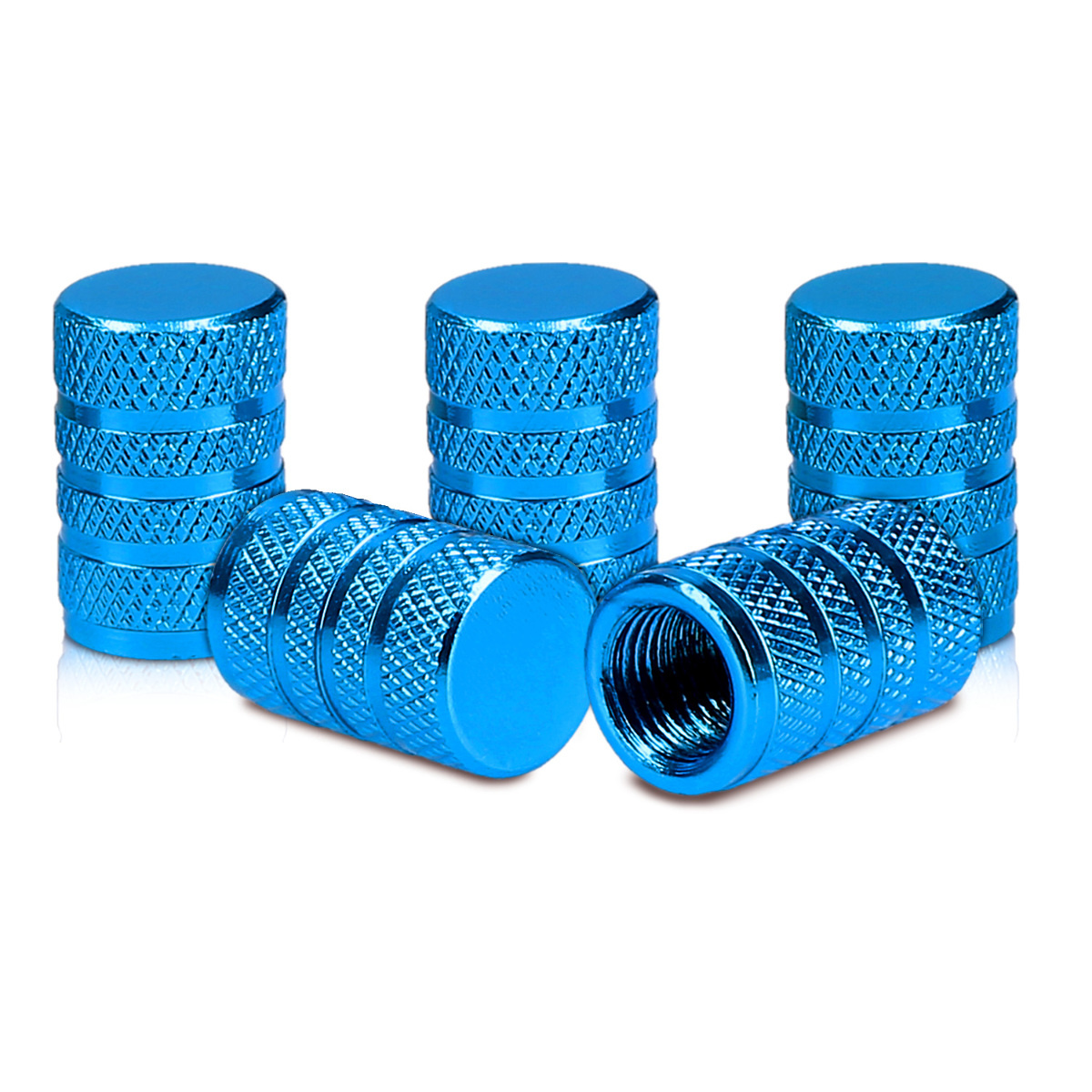 Kovové čepičky ventilků kwmobile pro auto, kolo a motocykl - set of 5 tire stem car wheel dustproof cap