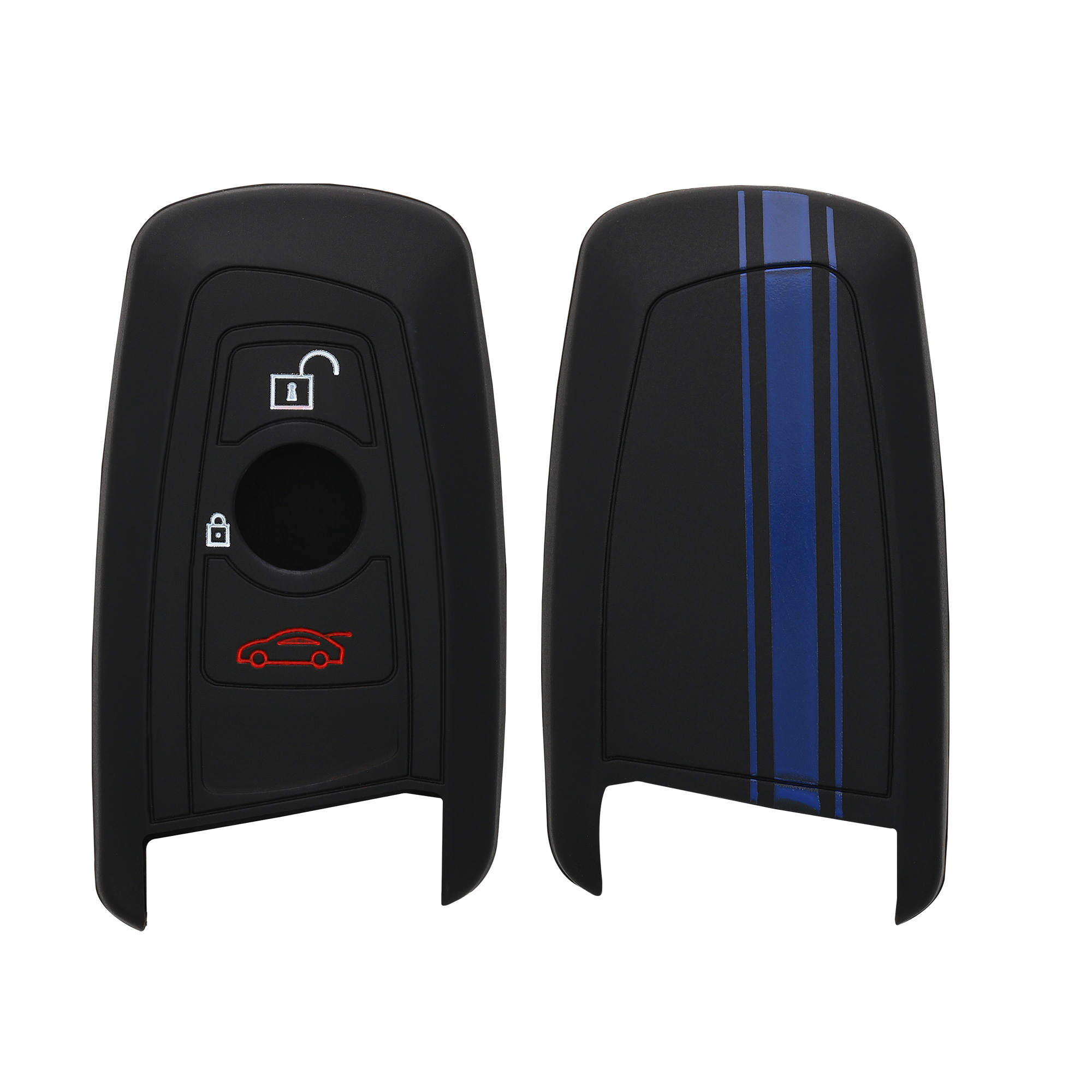 Tpu pouzdro na klíč od auta BMW 3 tlačítka Keyless Go Anti-Slip černé