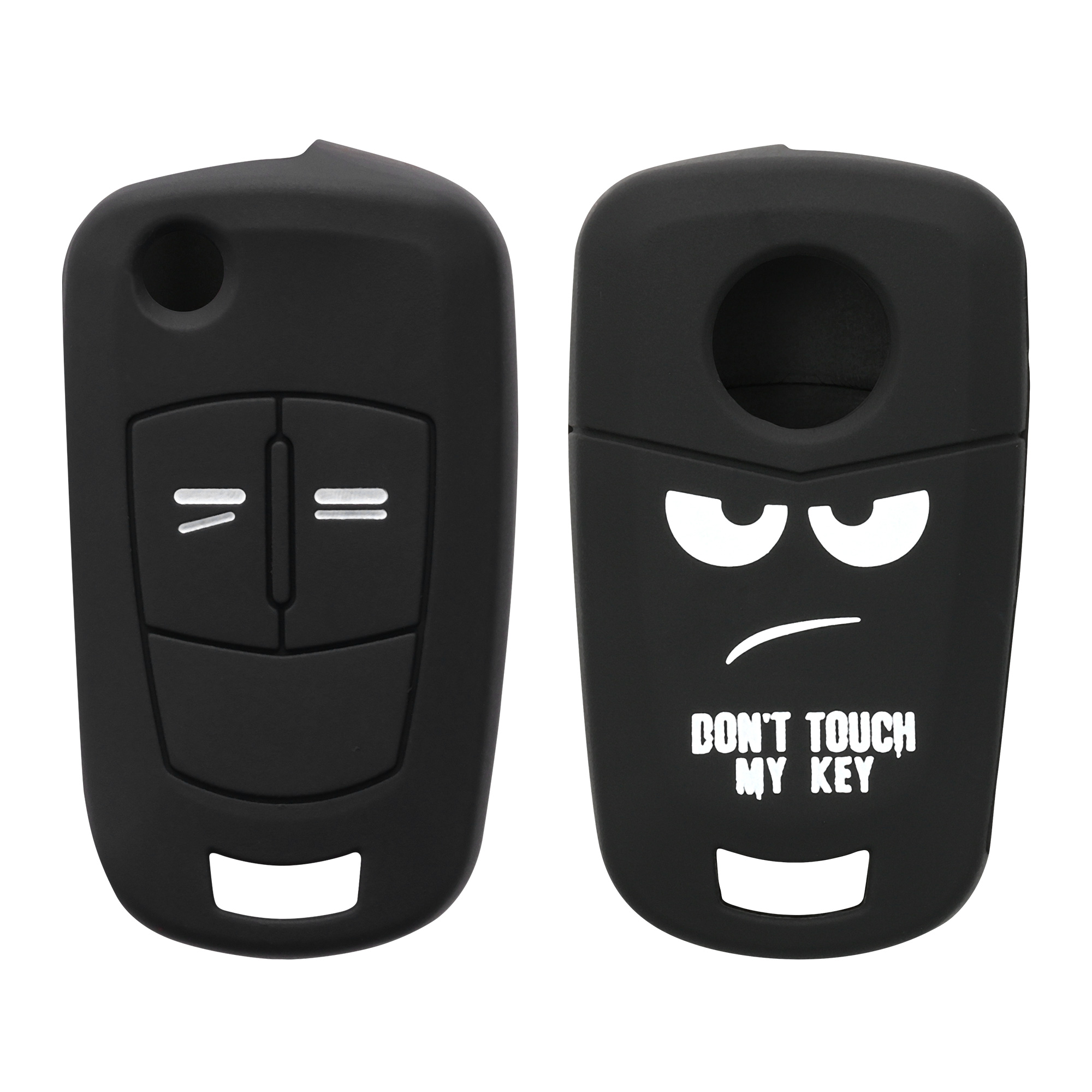 Pouzdro na klíč od auta kwmobile pro Vauxhall (Opel) 2 Button Car Flip Key, bílá / černá